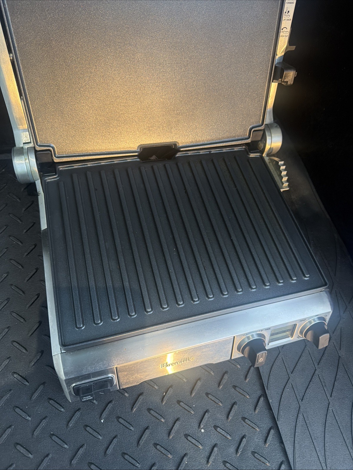 Breville Smart Grill 1800W Sandwich Press Panini Griddle BGR820XL Tested Clean
