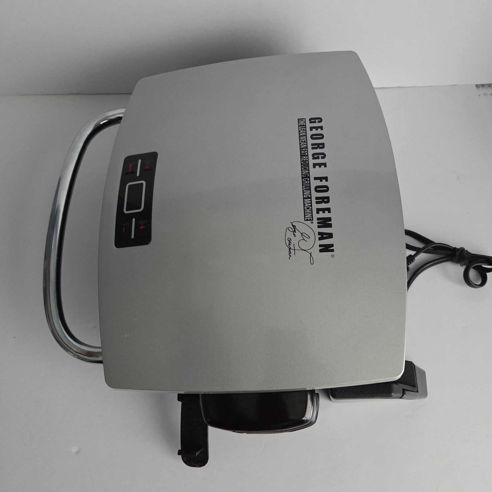 George Foreman GR0072P G-Broil Electric Nonstick Countertop Grill Silver