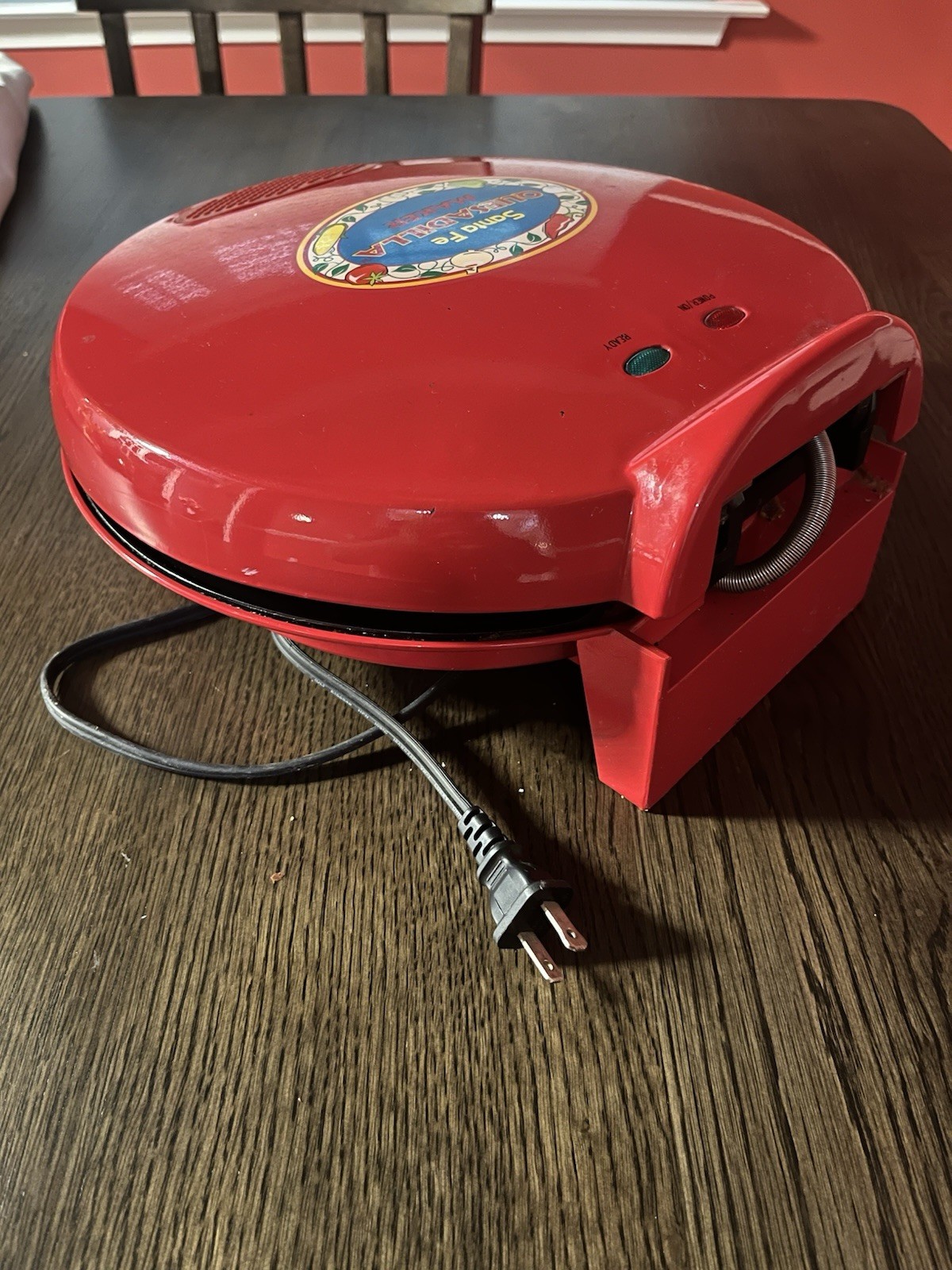 Santa Fe 12″ Quesadilla Maker QM2SFR Red Salton 2002 Tested Working