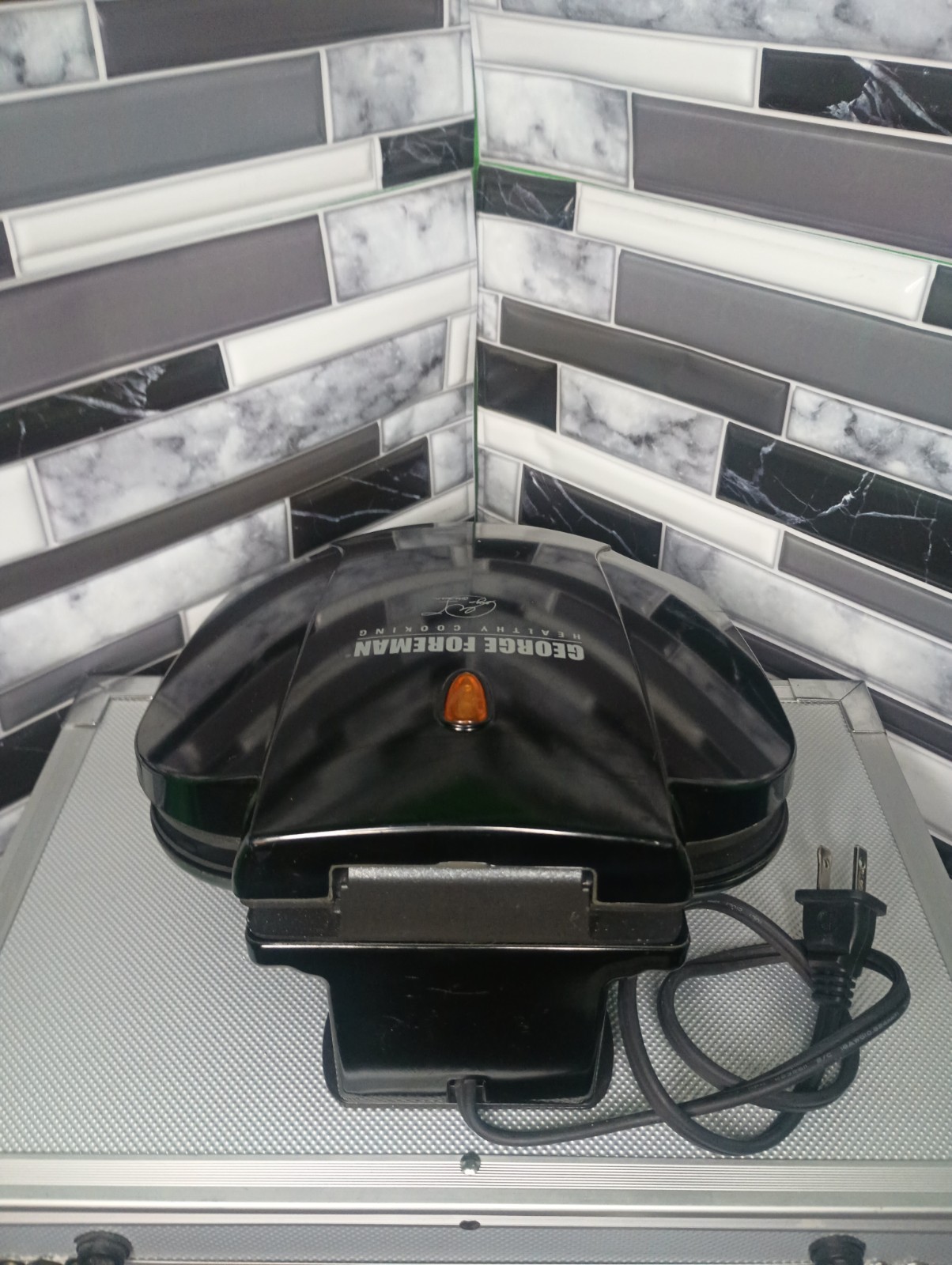 George Foreman GR0036B Grill Electric Indoor Non- Stick Grill Tested Working