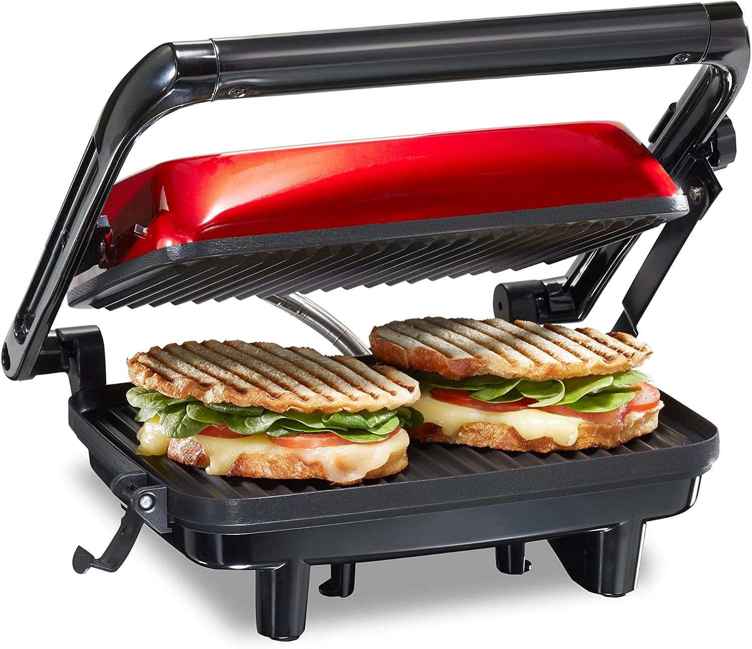 Panini Press Sandwich Maker & Electric Indoor Grill Floating Hinge Evenly Cooks