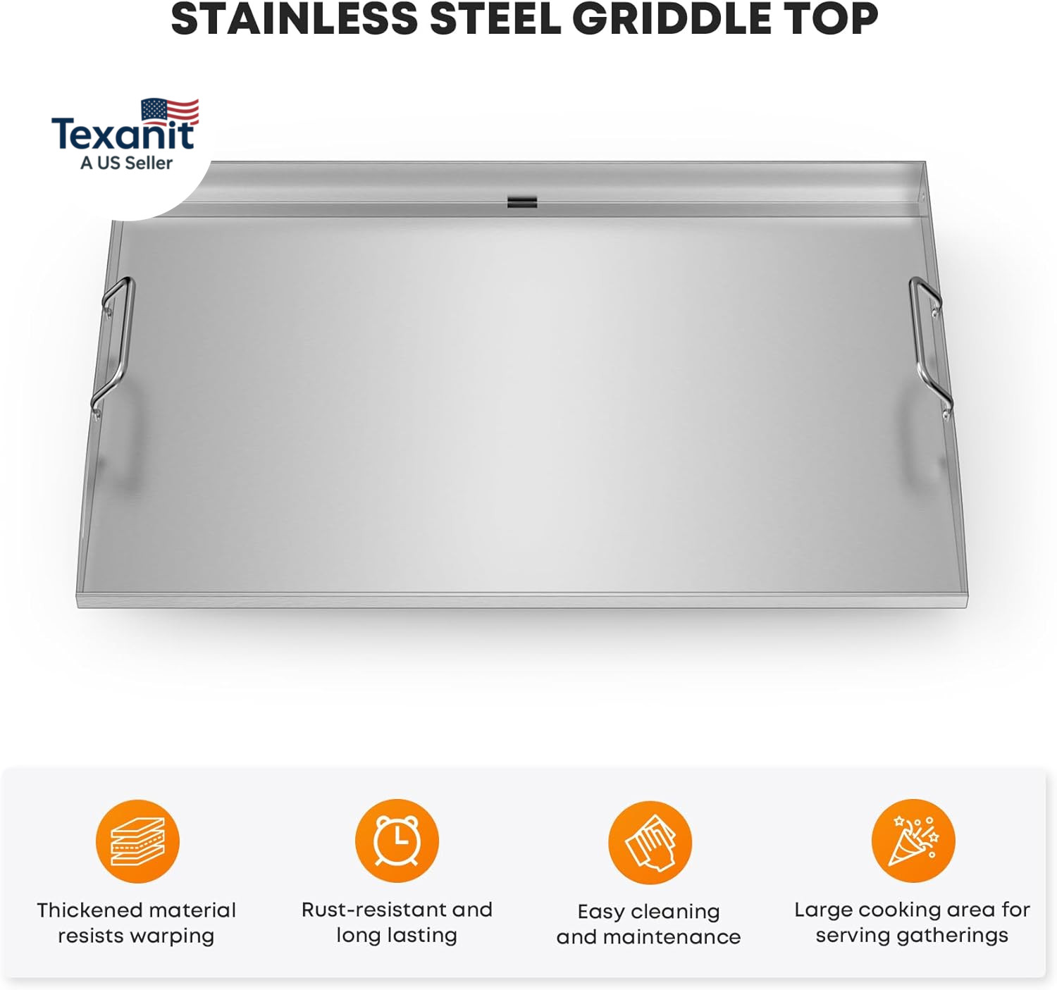 28 Inch Flat Top Griddle, Stainless Steel Griddle Replacement Top for Blackstone
