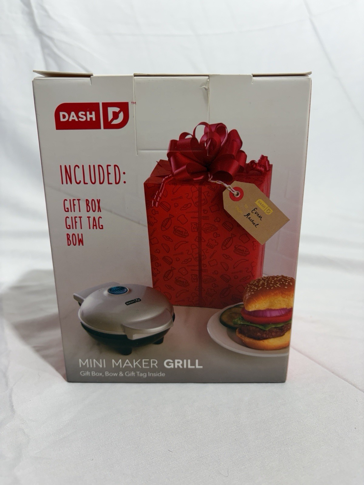 DASH Mini Maker Grill Indoor Electric Portable Round Silver