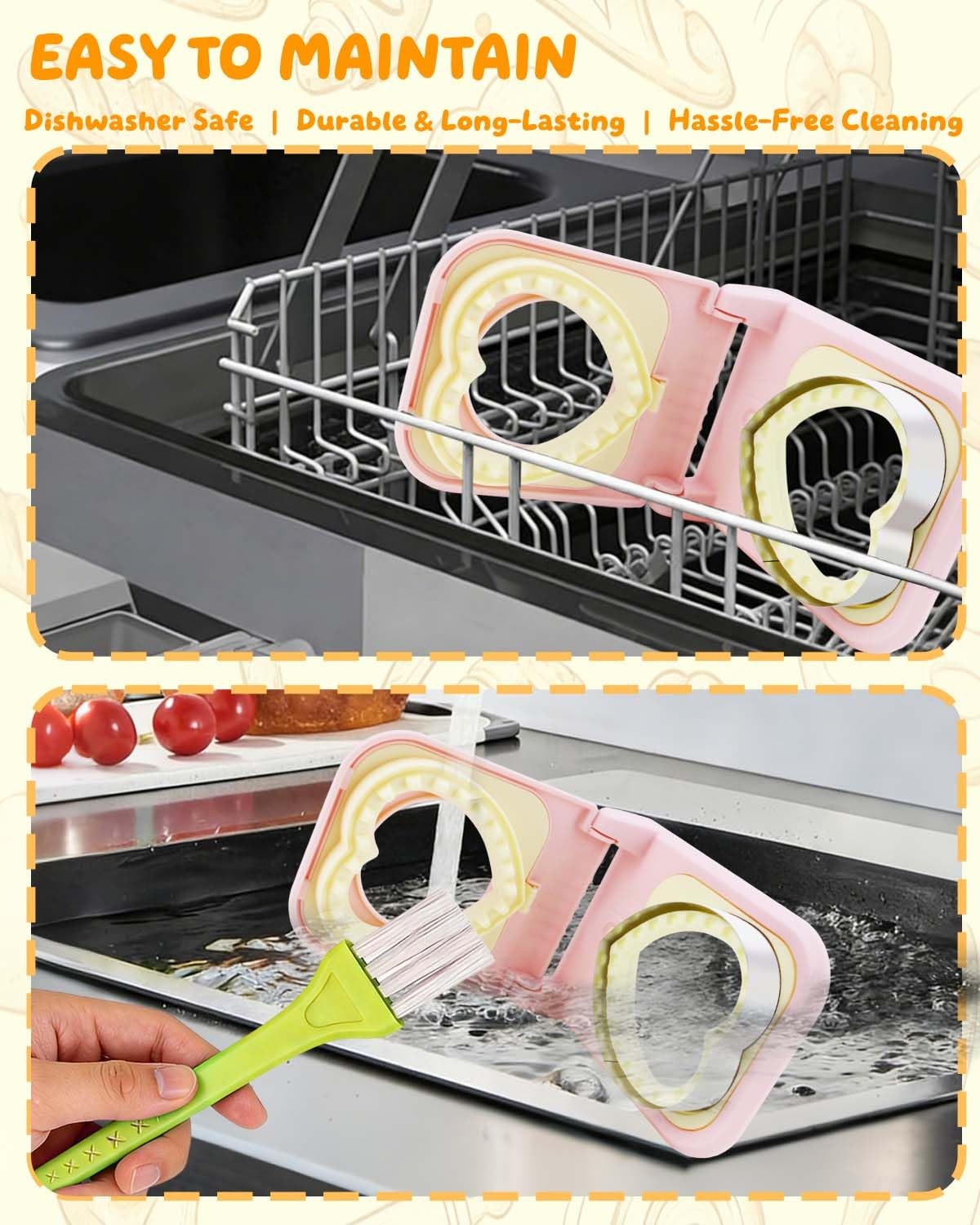 3-in-1 Uncrustable Sandwich Maker – Heart/Circle/Square Crustless Sandwich Cu…