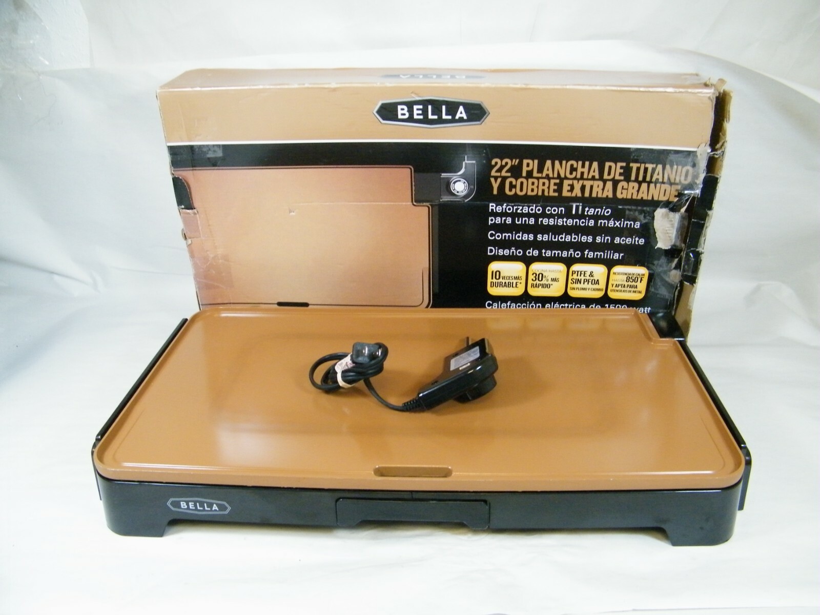 BELLA COPPER TITANIUM XL 22″ GRIDDLE 15 EGGS OR PANCAKES