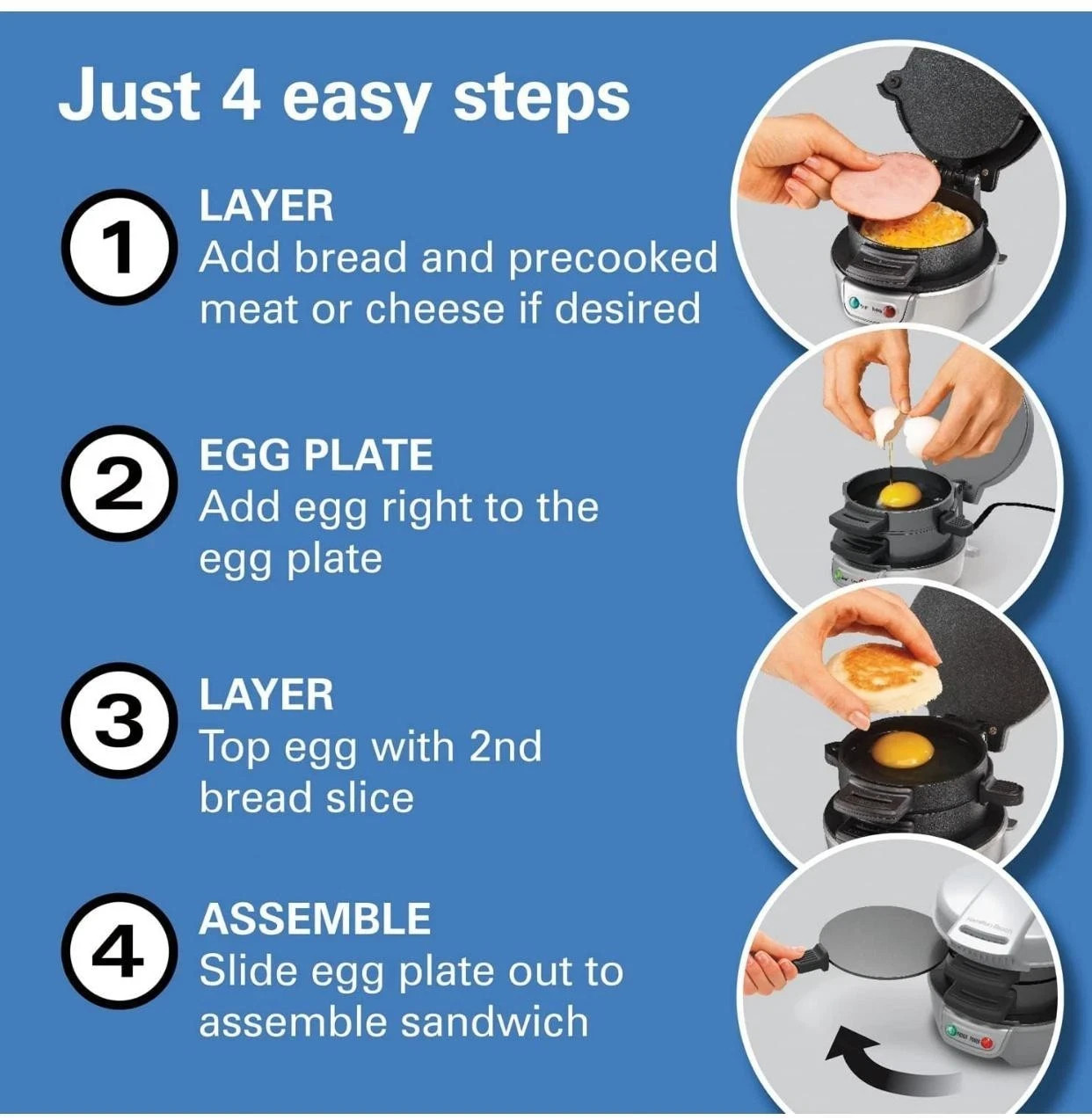 Hamilton Beach 25475 Breakfast Sandwich Maker –
