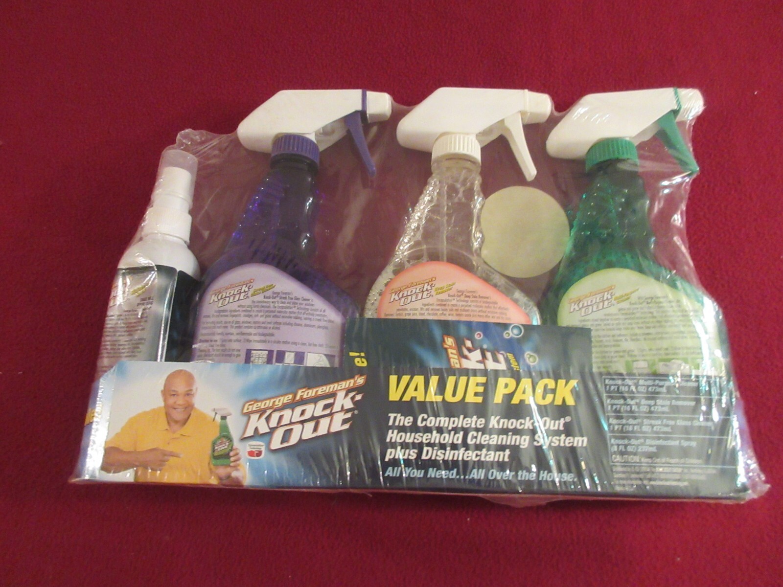 RARE 2004 George Foreman’s KNOCK OUT HOUSEHOLD CLEANING SYSTEM FACTORY SEALED