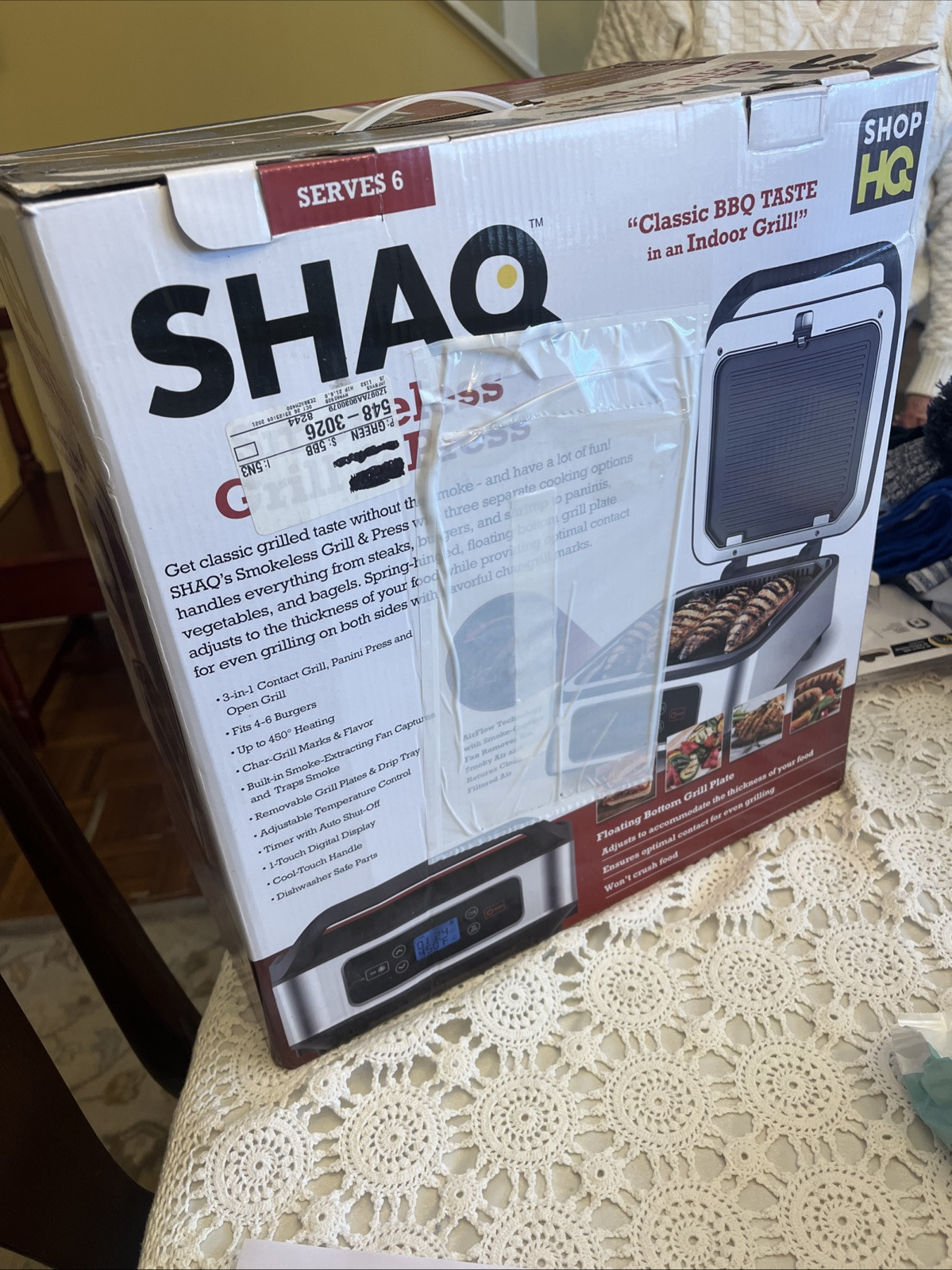 SHAQ 3-in-1 Smokeless Grill and Press