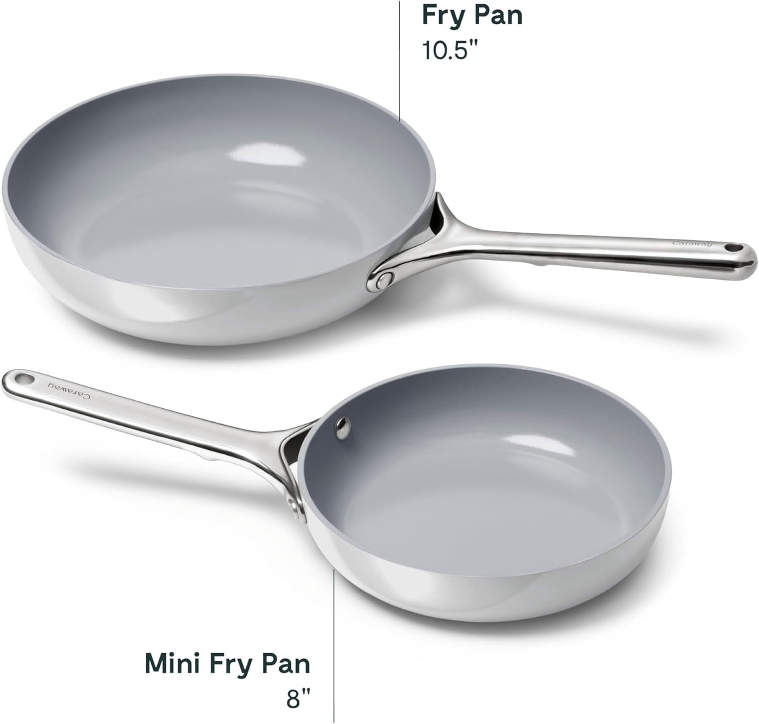 Caraway Ceramic Non-Stick Mini Fry Pan, 8 in, Cream, Oven Safe, Induction