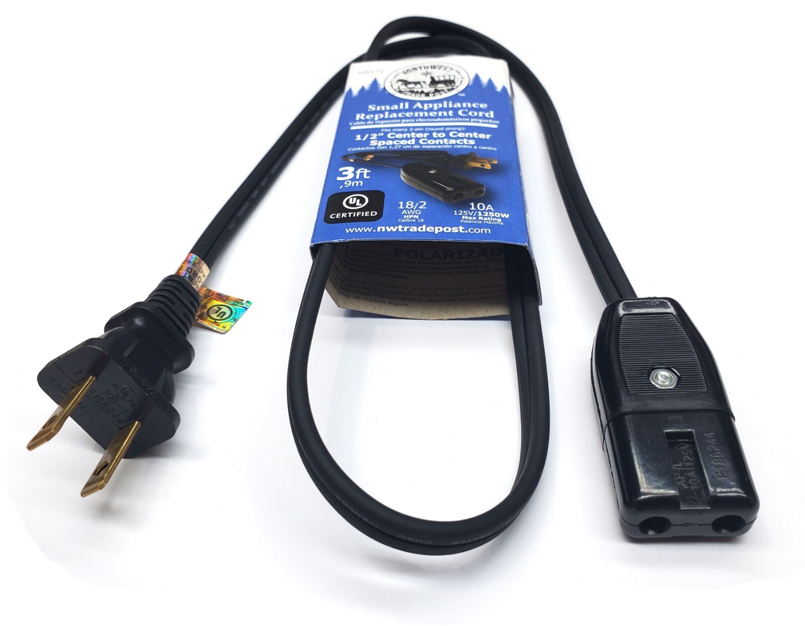 Power Cord for Farberware Contempra Indoor Electric “Personal Grill” Model CPG-1