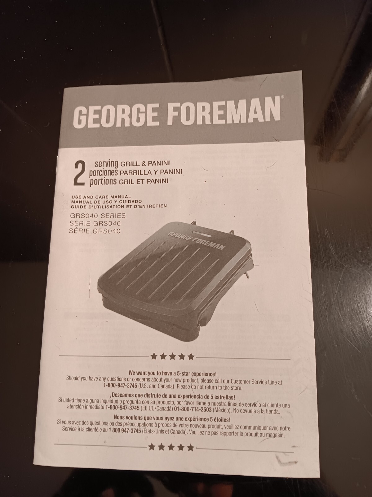 George Foreman Grill Model GRS040B new