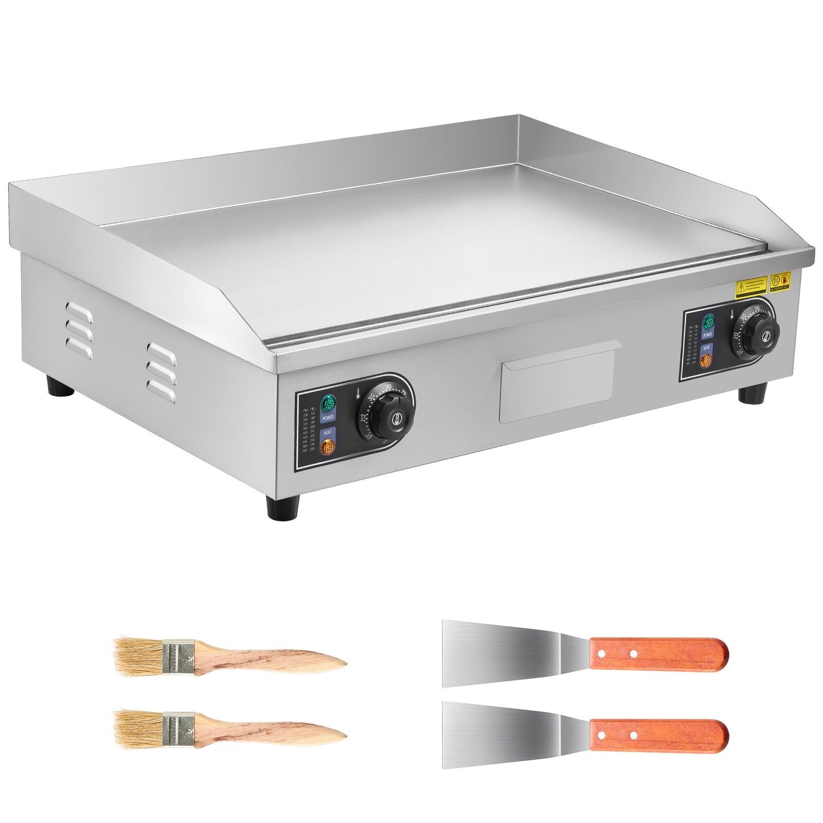 Uimoso Commercial Electric Flat Top Griddle Grill 25.79 x 15.75 inch (No Plug)