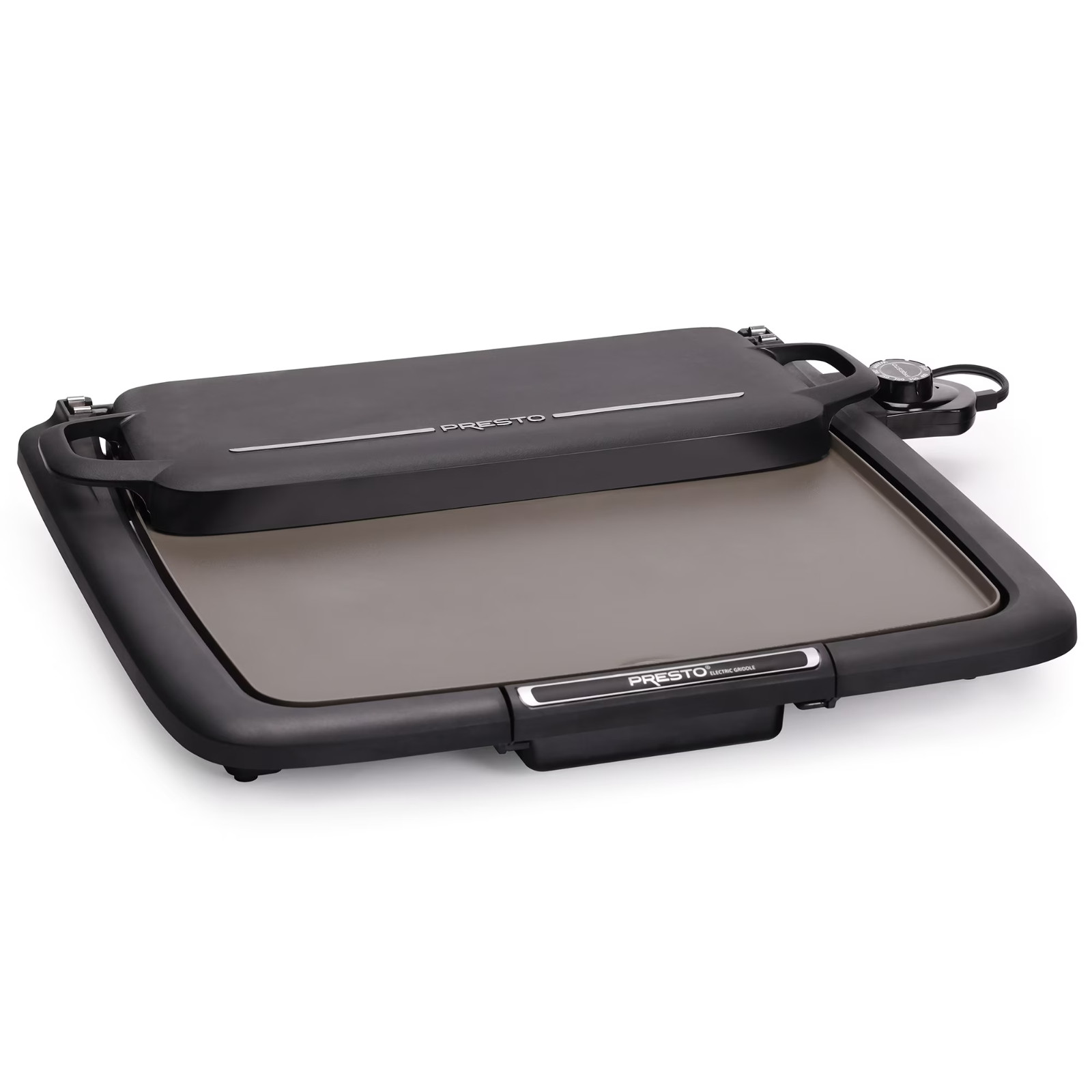 Presto Ceramic Nonstick Electric Griddle/Warmer Plus with Multifunction Tray