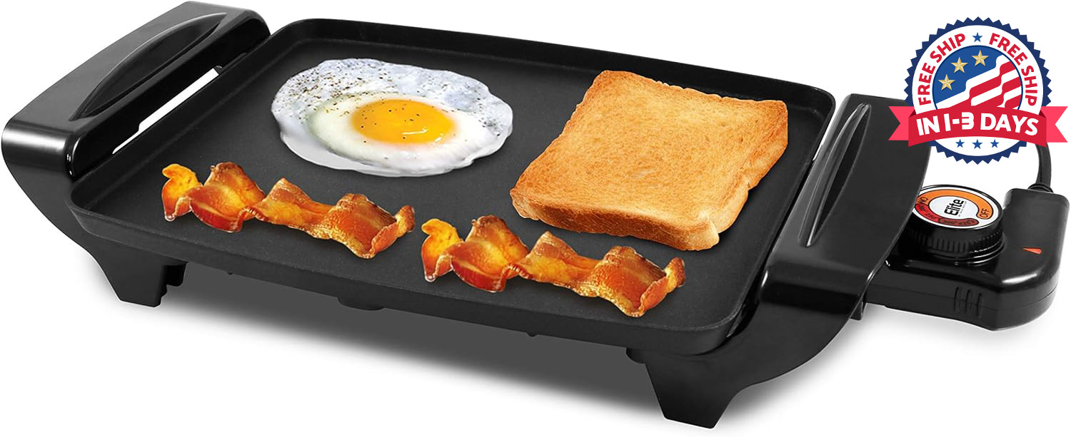 Electrico Plancha Portatil Electric Asador Planchas Electricos 10.5″ x 8.5″ NEW