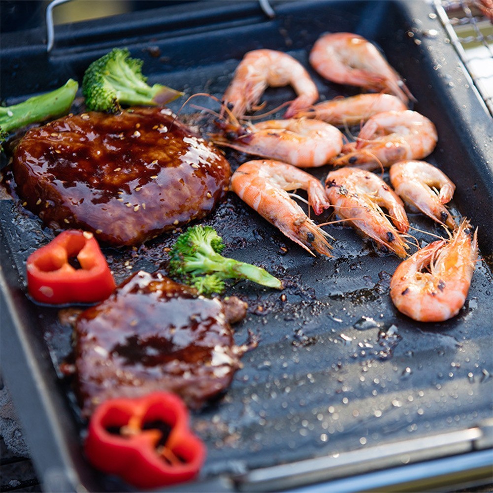 BBQ-Suitable Baking Pan 25x30cm Iron Body with Even Heat Distribution Feature