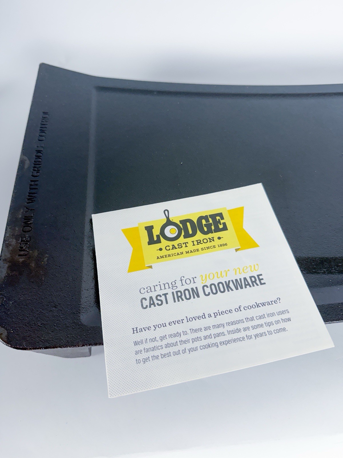 Lodge Cast Iron Heavy Duty Black Griddle For GE/Café Stove – LM391A