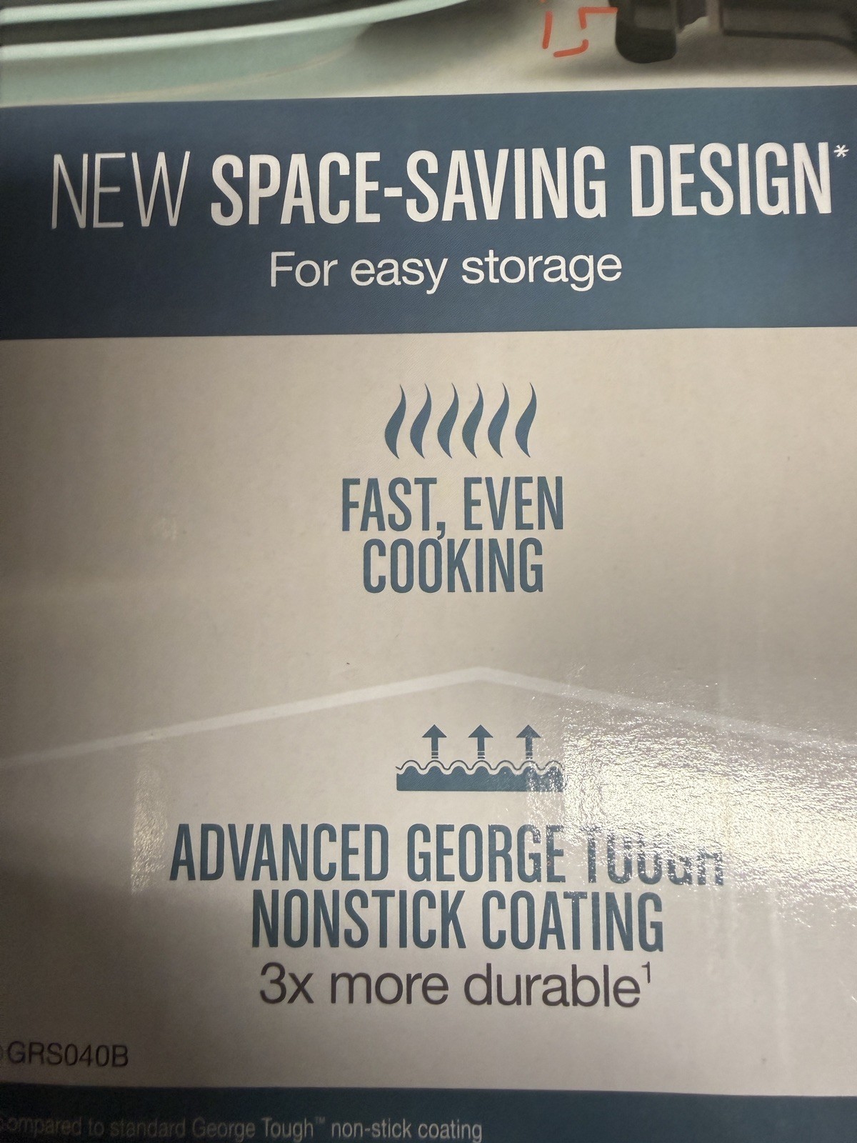 George Foreman Indoor Grill GRS040BC | Non-Stick, Compact, New in Box