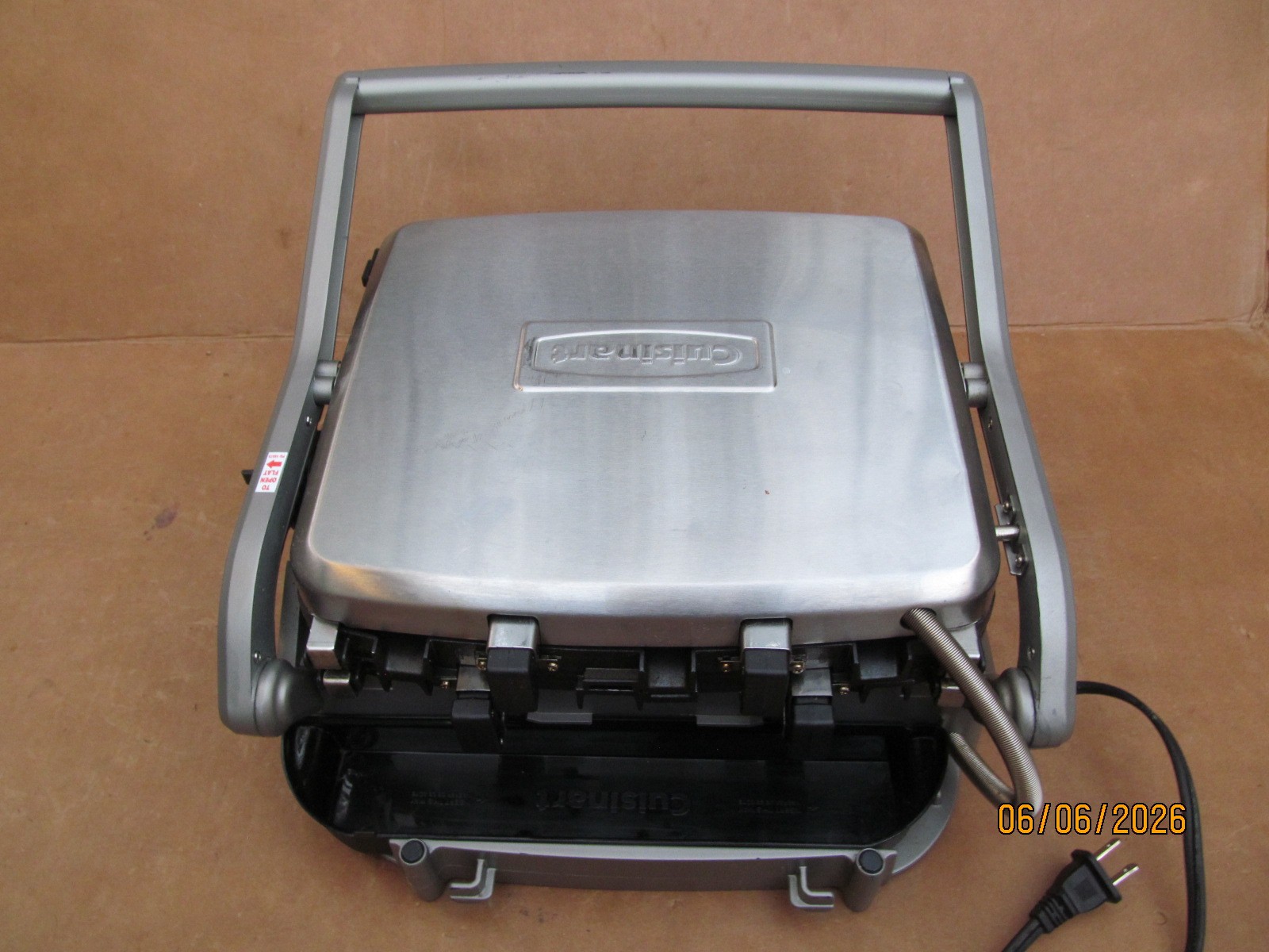 Cuisinart Electric Griddler Elite GR-300 Indoor Countertop Grill Press Stainless