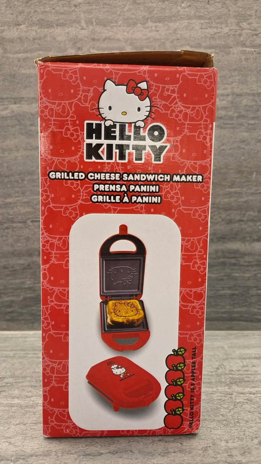 Hello Kitty Grilled Cheese Sandwich Maker Kitchen Appliance Red Sanrio Stamp NEW