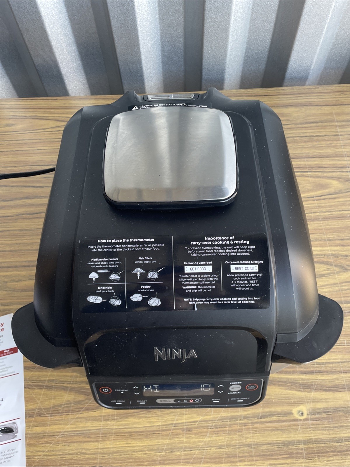 Ninja LG450CO Foodi Smart 5-in-1 Indoor Grill Air Dryer In Original Box