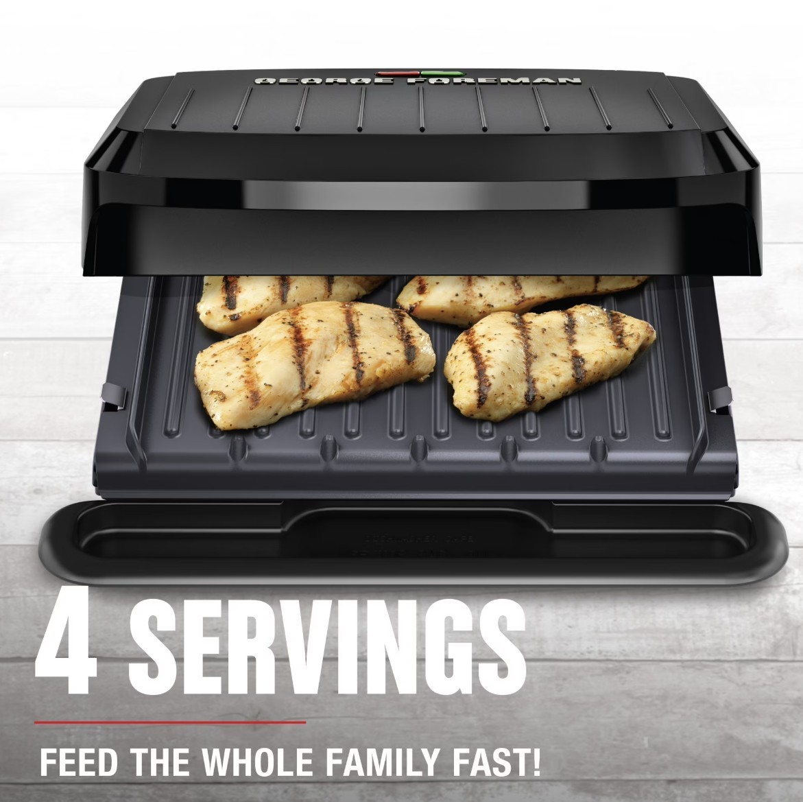 [SALE] George Foreman 4-Serving Electric Grill Panini Press Removable Plates NEW