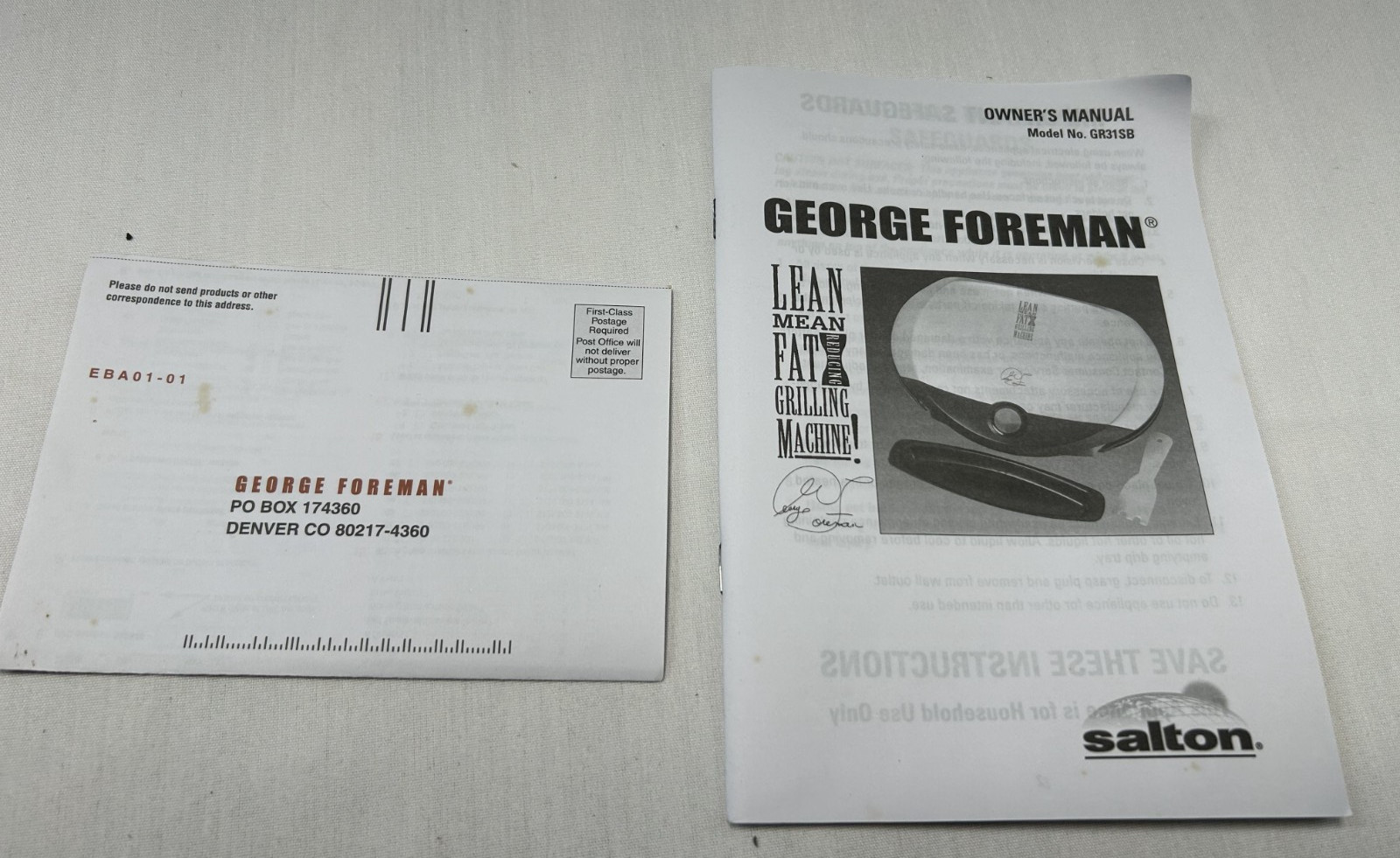 2003 LARGE George Foreman Hot Metals Brushed Stainless Steel Indoor Grill GR31SB