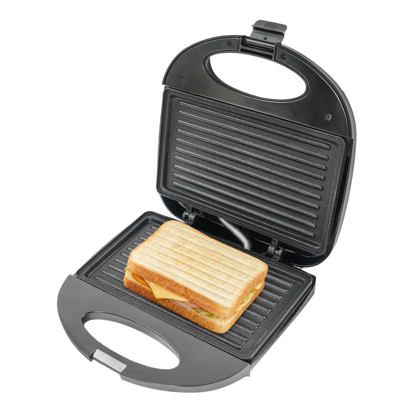 Sandwich Steak Maker Commercial Electric Grill Panini Press Griddle Plate 900W