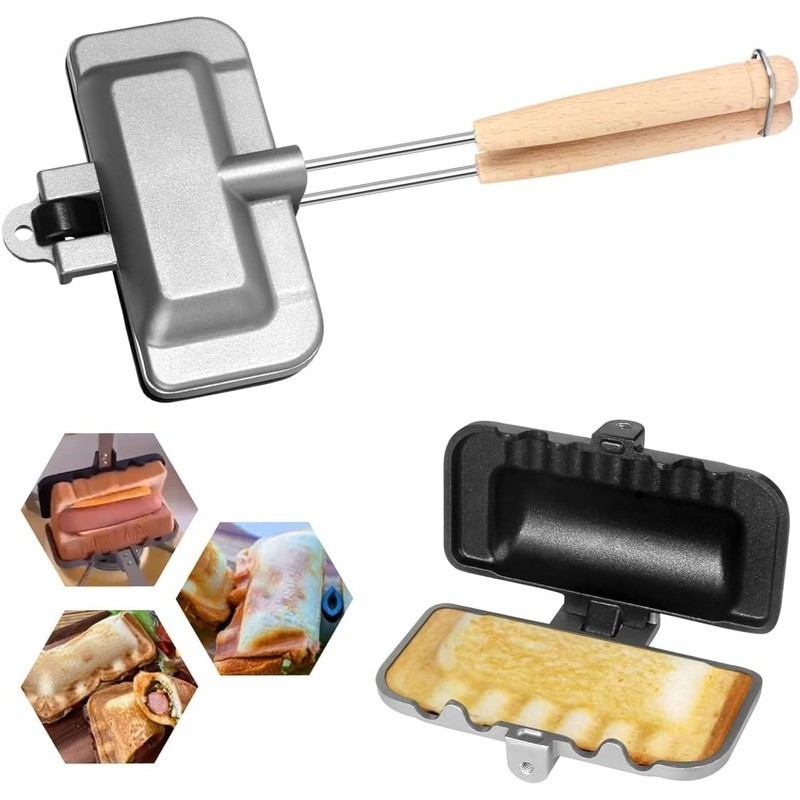 Portable Sandwich Maker Non Stick Campfire Press Detachable Cooking Tool New
