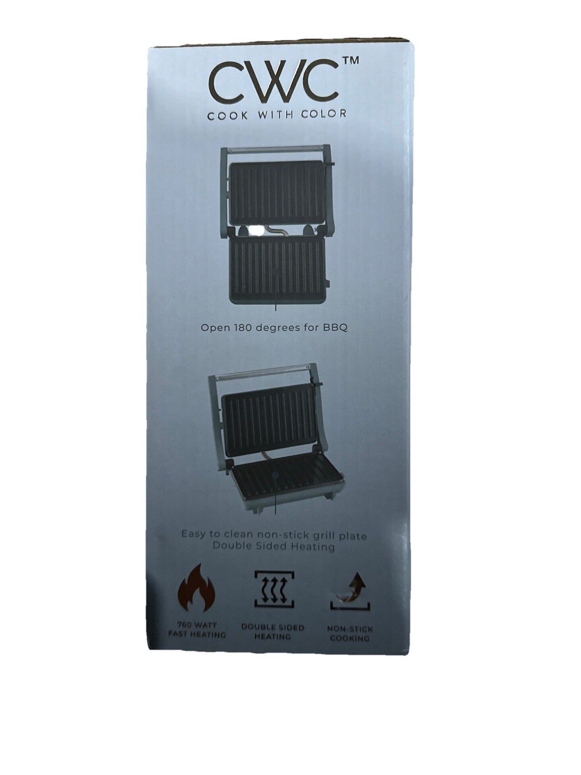 CWC Cooking With Color Panini Press 760W: Perfect Effortless Grilling & More