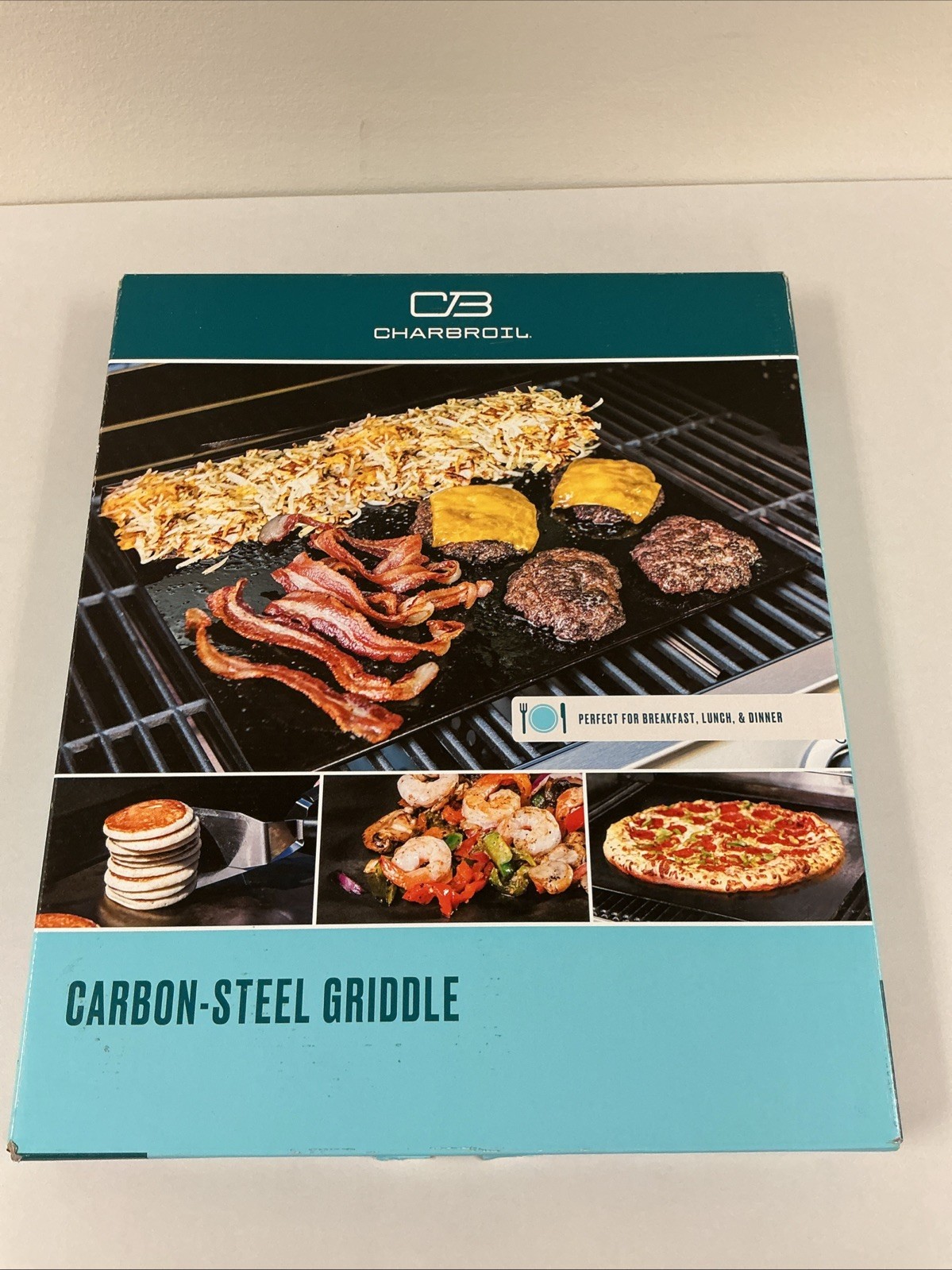 Char-Broil Carbon Steel Griddle Stone Grill Topper Silver G73