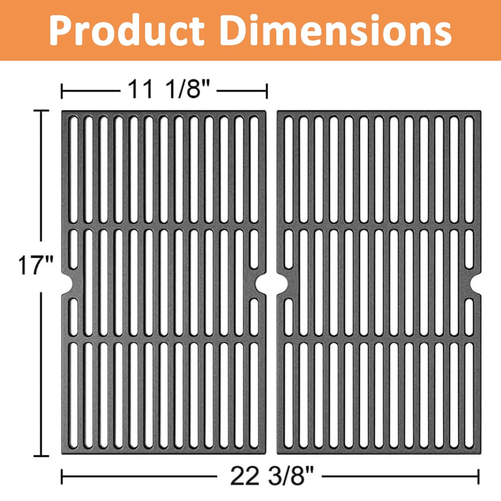 AJinTeby Grill Cooking Grates for Pit Boss Memphis For Boss, Black