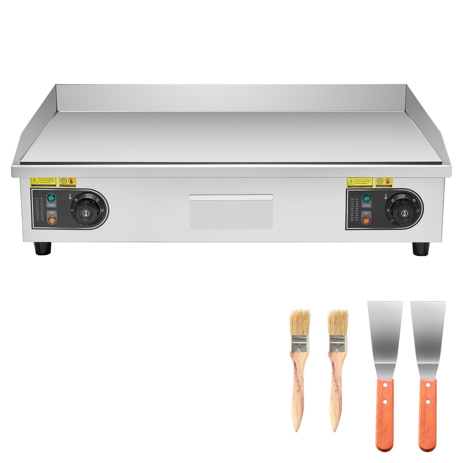 Flat Top Electric Griddle 28.5″x15.8″, 4400W, Stainless Steel, Adjustable Heat