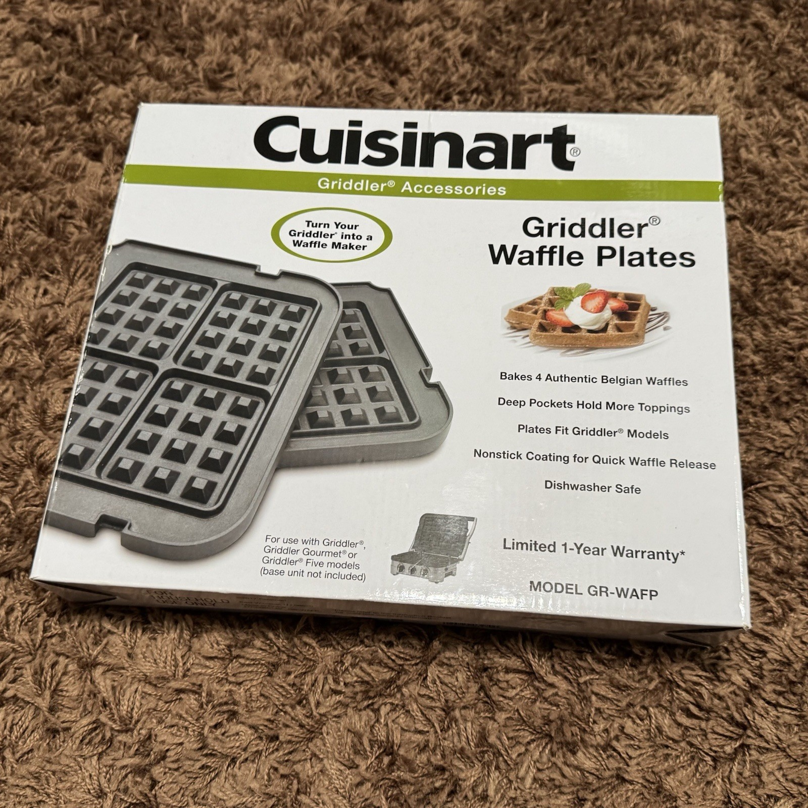 Cuisinart GR-WAFP Griddler Waffle Plates (2 Metal Pieces)