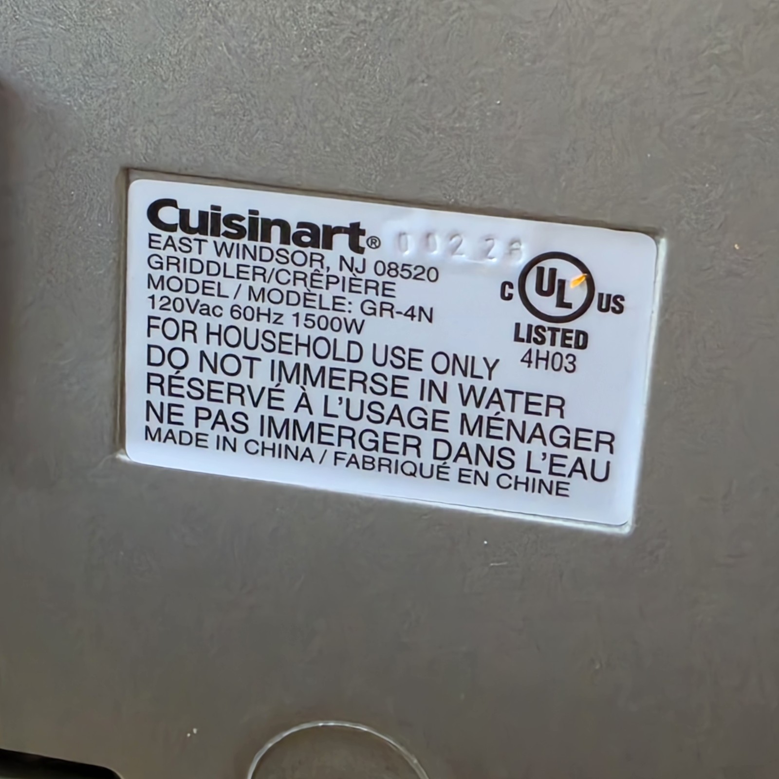 Cuisinart 5-in-1 Griddler Model GR-4N Grill Griddle Panini Press Sandwich Maker