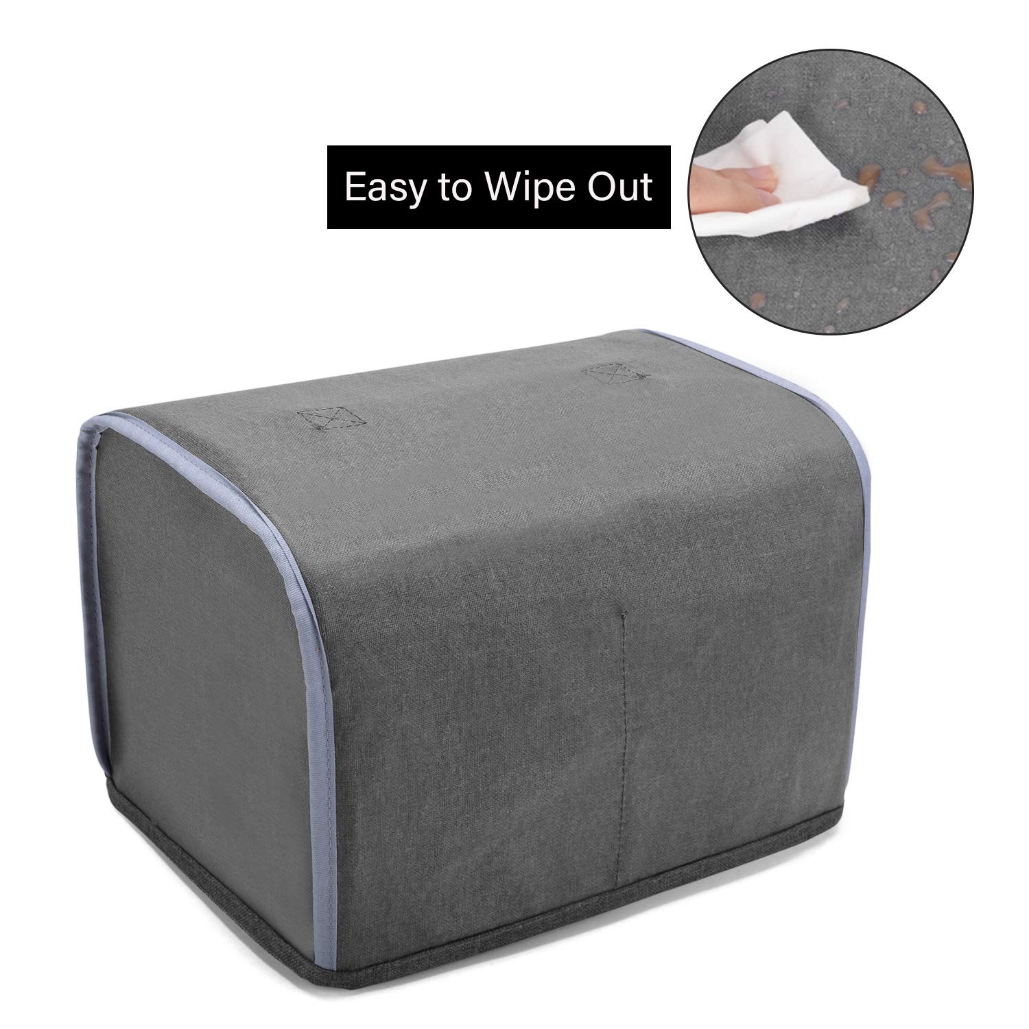Yarwo 2 Slice Toaster Cover with Pockets and Top 2 Slice, Gray Arrow