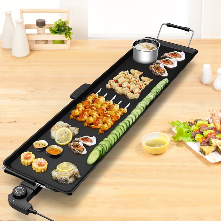 35-Inch Electric Griddle 2000W, Large 35×9 Nonstick Surface, 5 Temp Settings