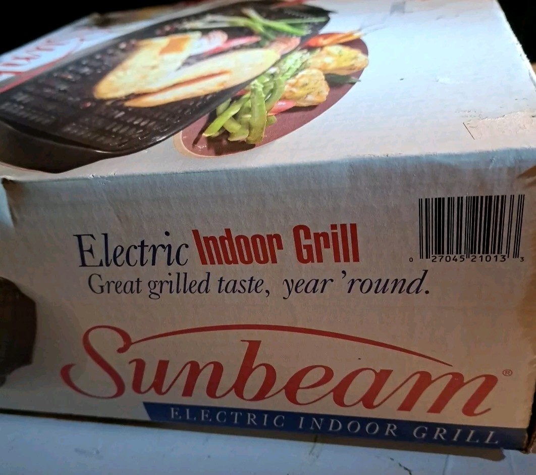 Vintage Sunbeam Electric Indoor Ceramic Grill Tested Complete