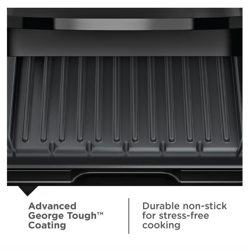 US STOCK George Foreman 4‑Serving Electric Grill & Panini Press, Dishwasher‑Safe