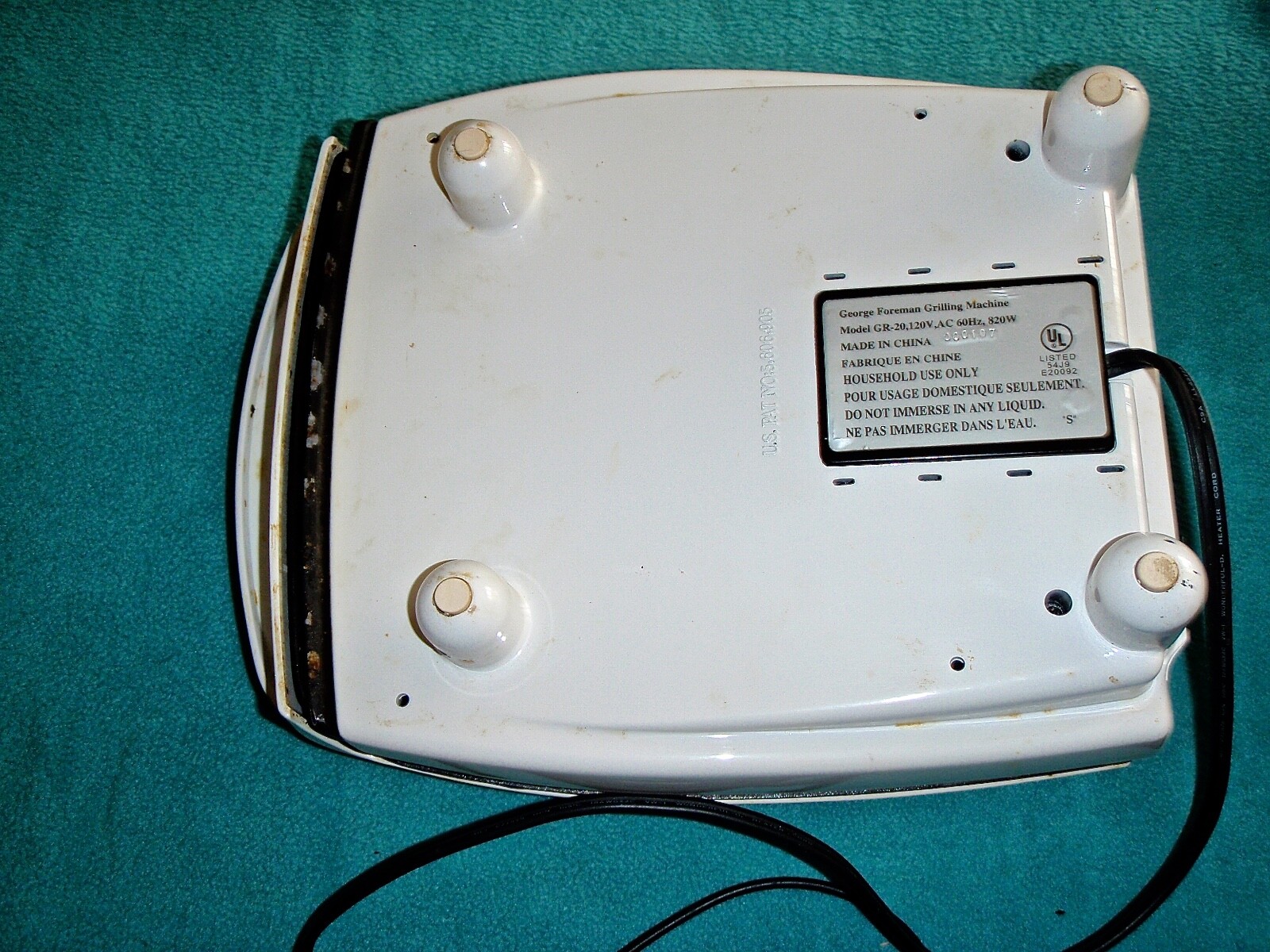 GEORGE FOREMAN LEAN MEAN FAT GRILLING MACHINE MODEL GR20 & ACCESSORIES~ TESTED