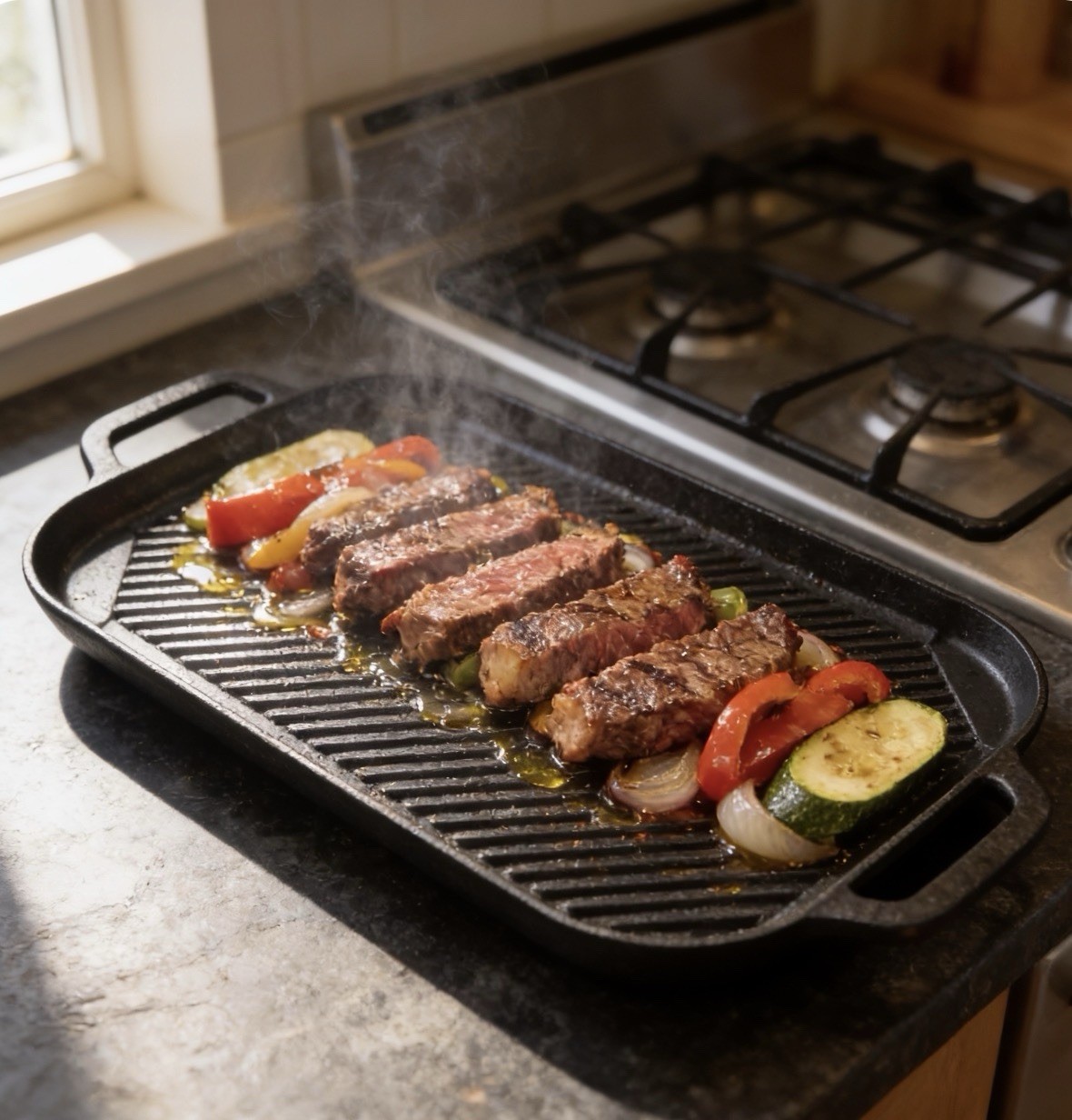 Nordic Ware Pro Cast Reversible Grill Griddle 19.5×11 Nonstick Cast Aluminum