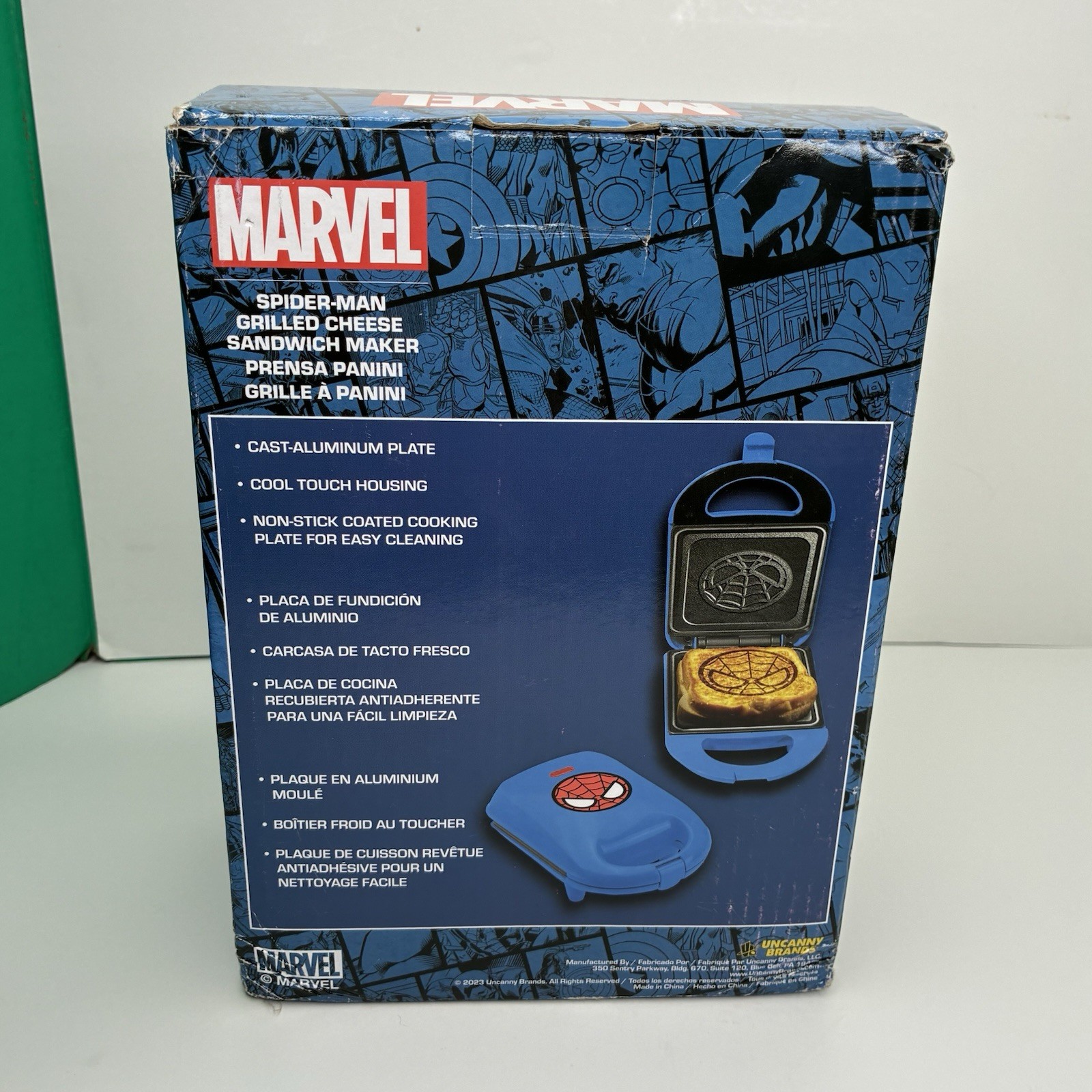 Uncanny Brands Marvel’s Spiderman Single Sandwich Maker Panini Grill