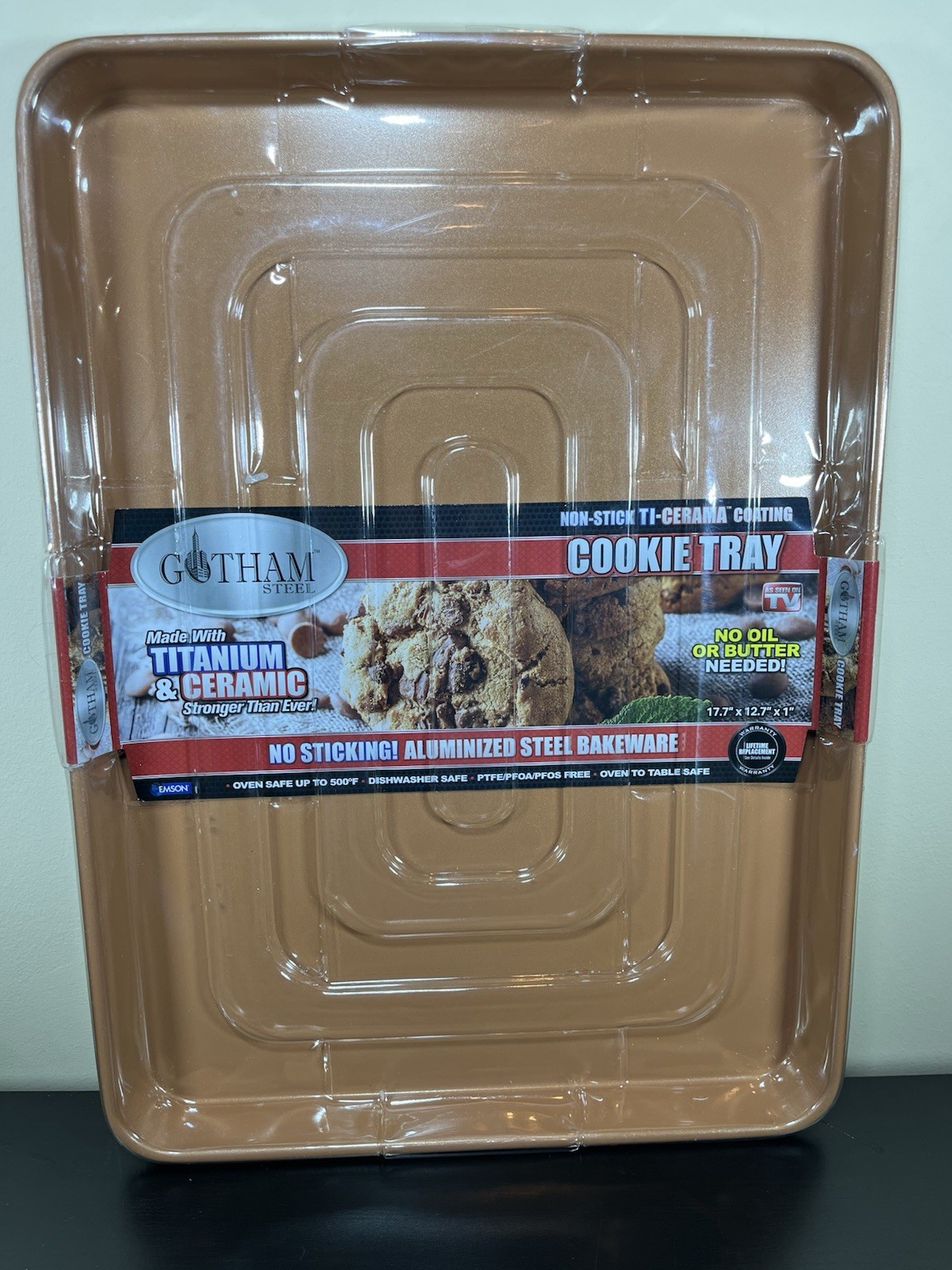 GOTHAM STEEL Cookie Tray Pan Nonstick Titanium Ceramic Coating oven safe NEW