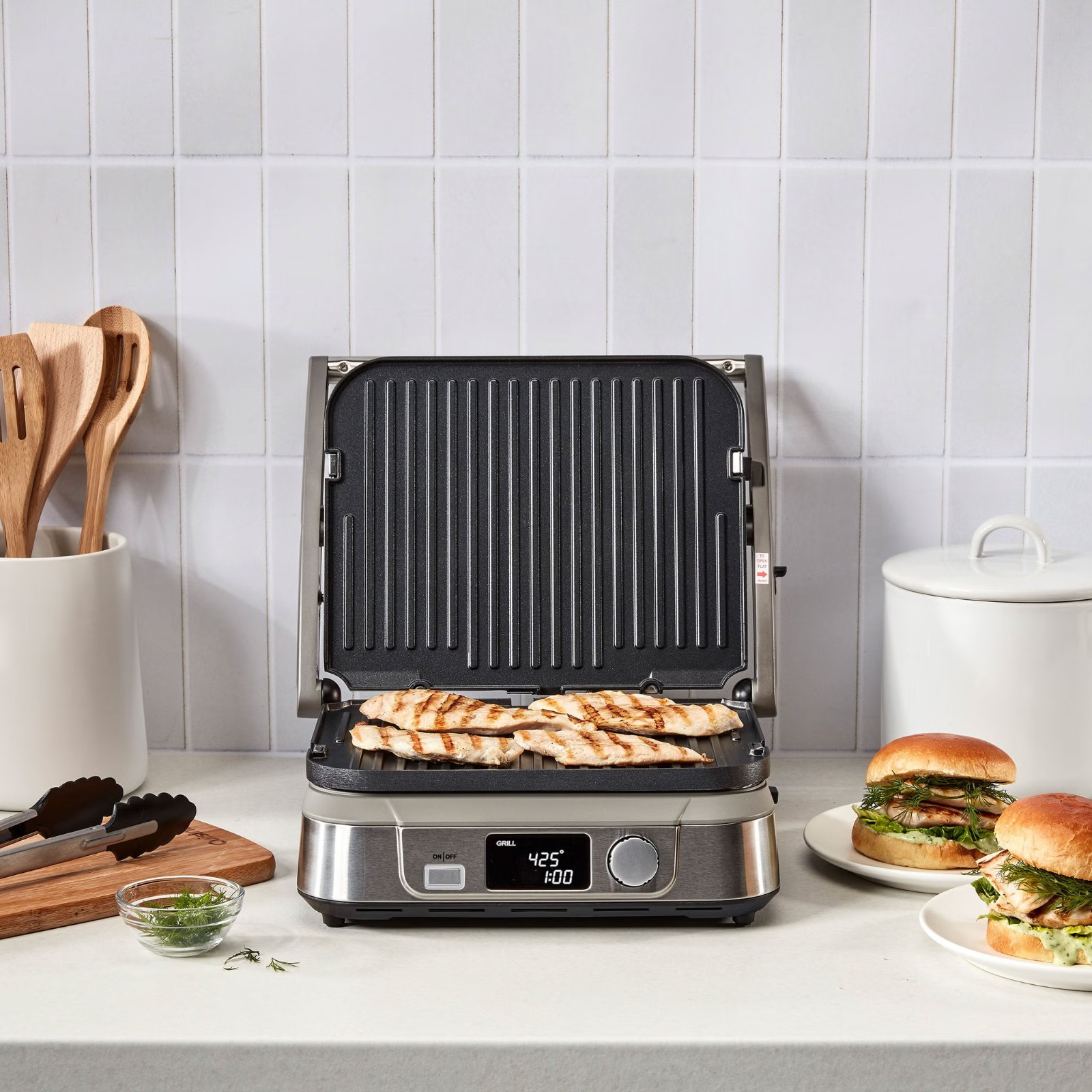 New Cuisinart 5-in-1 Digital Griddler, GRID-5BNASPC 1500W Stainless teel 1987038