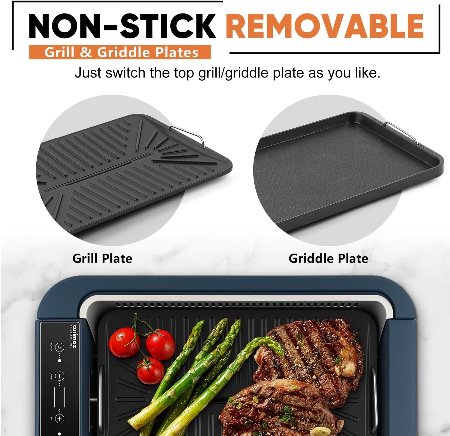 Electric Grill, Smokeless Indoor Grill & Griddle, Electric Korean BBQ Grill