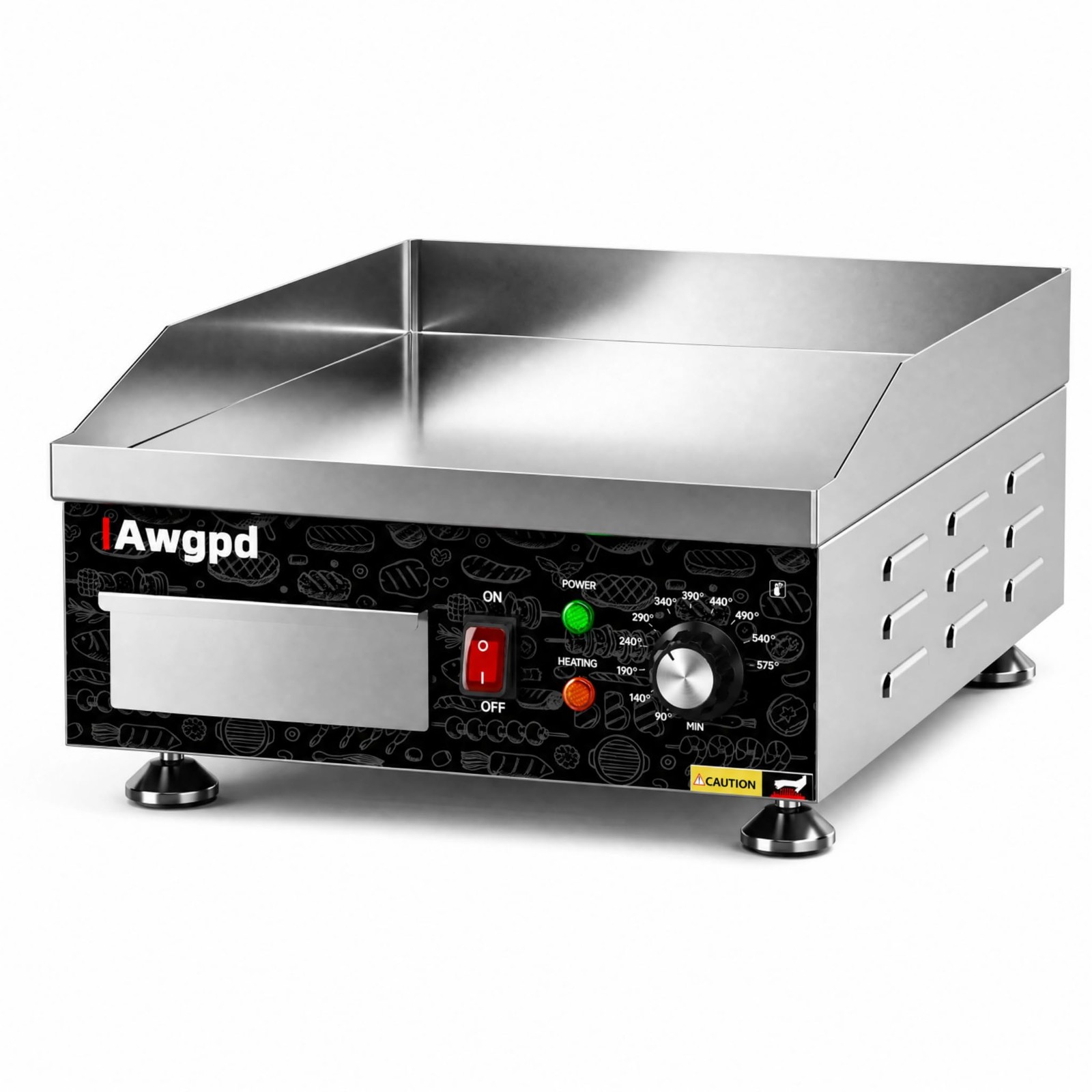 14″ Commercial Electric Griddle,Electric Countertop Flat Top Griddle,110V 180…