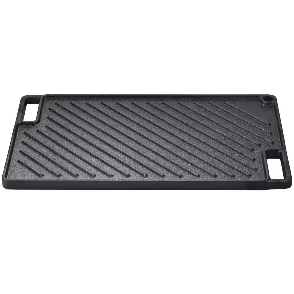 9.7 X 16.7 In. Reversible Grill/Griddle Cast Iron Non-Stick Double Burner Pan, F