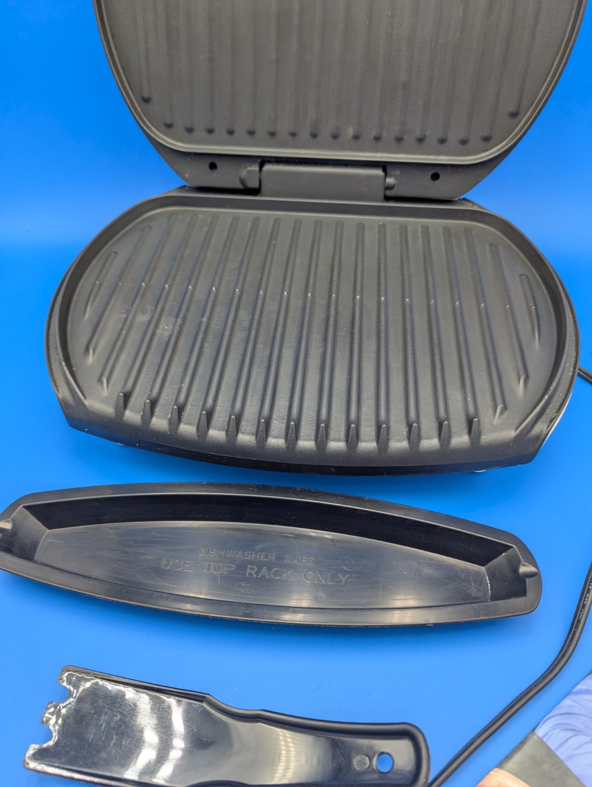 George Foreman GR36BW Fat Grilling Machine FAMILY SIZE BUN WARMER w/ Drip Tray