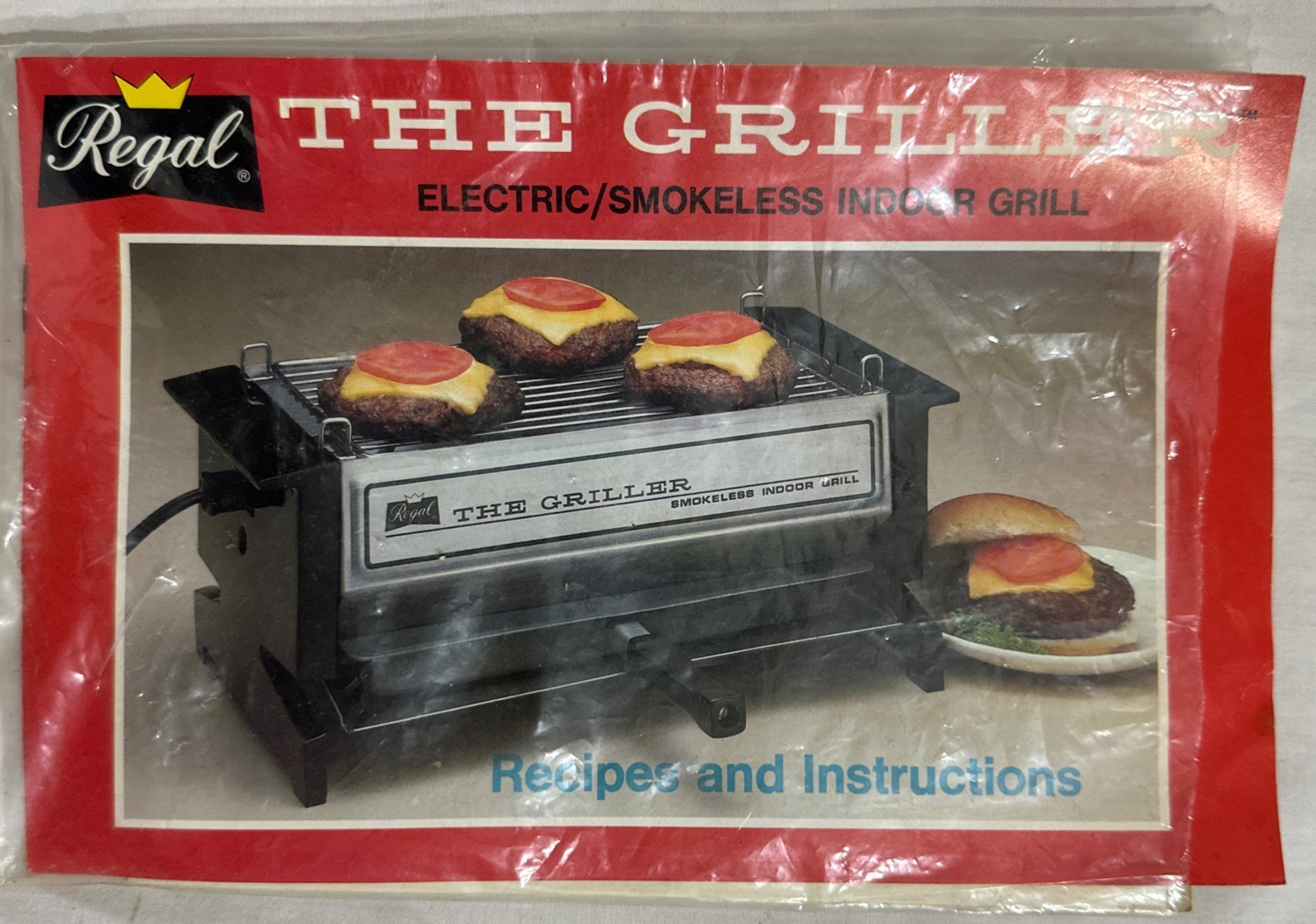 REGAL WARE Vintage ‘The Griller’ Smokeless Indoor Electric Mini Grill Model 6708
