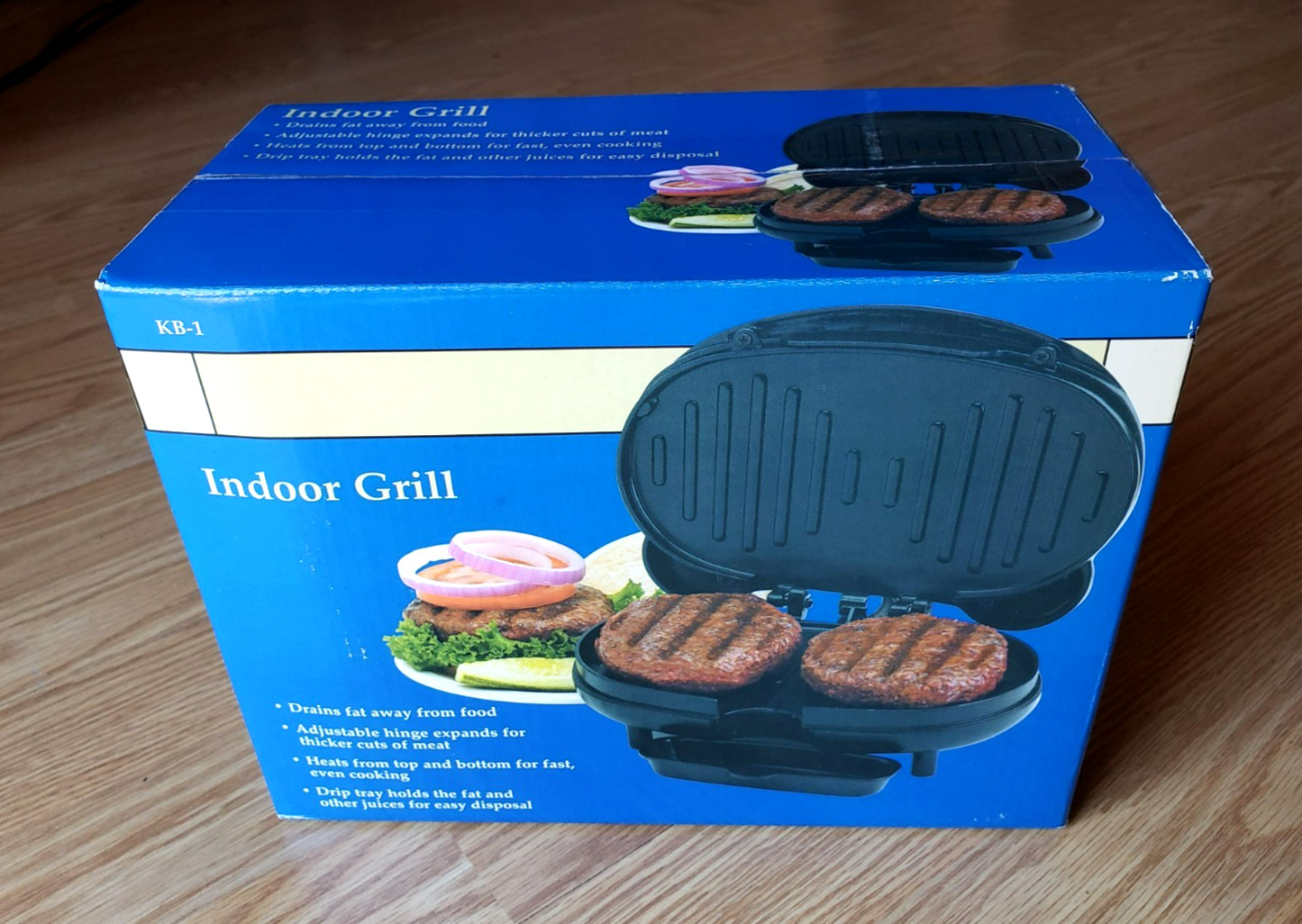 KB-1 INDOOR GRILL Countertop Grill Small Appliance HOUSEHOLD USE ONLY SEALED NEW