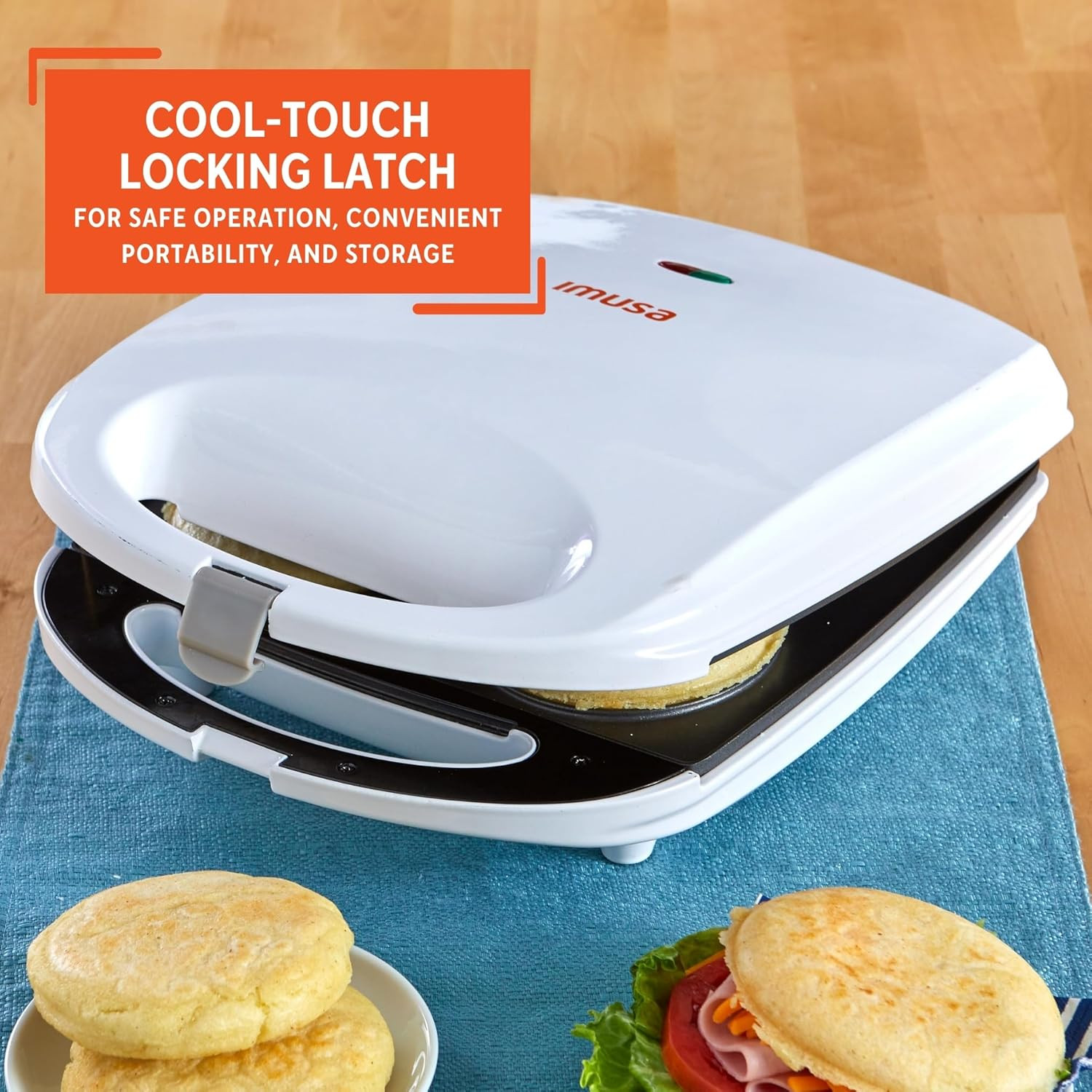 Imusa USA GAU-80300 4 Slot Electric Arepa Maker with Nonstick Surface (1,200-Wat